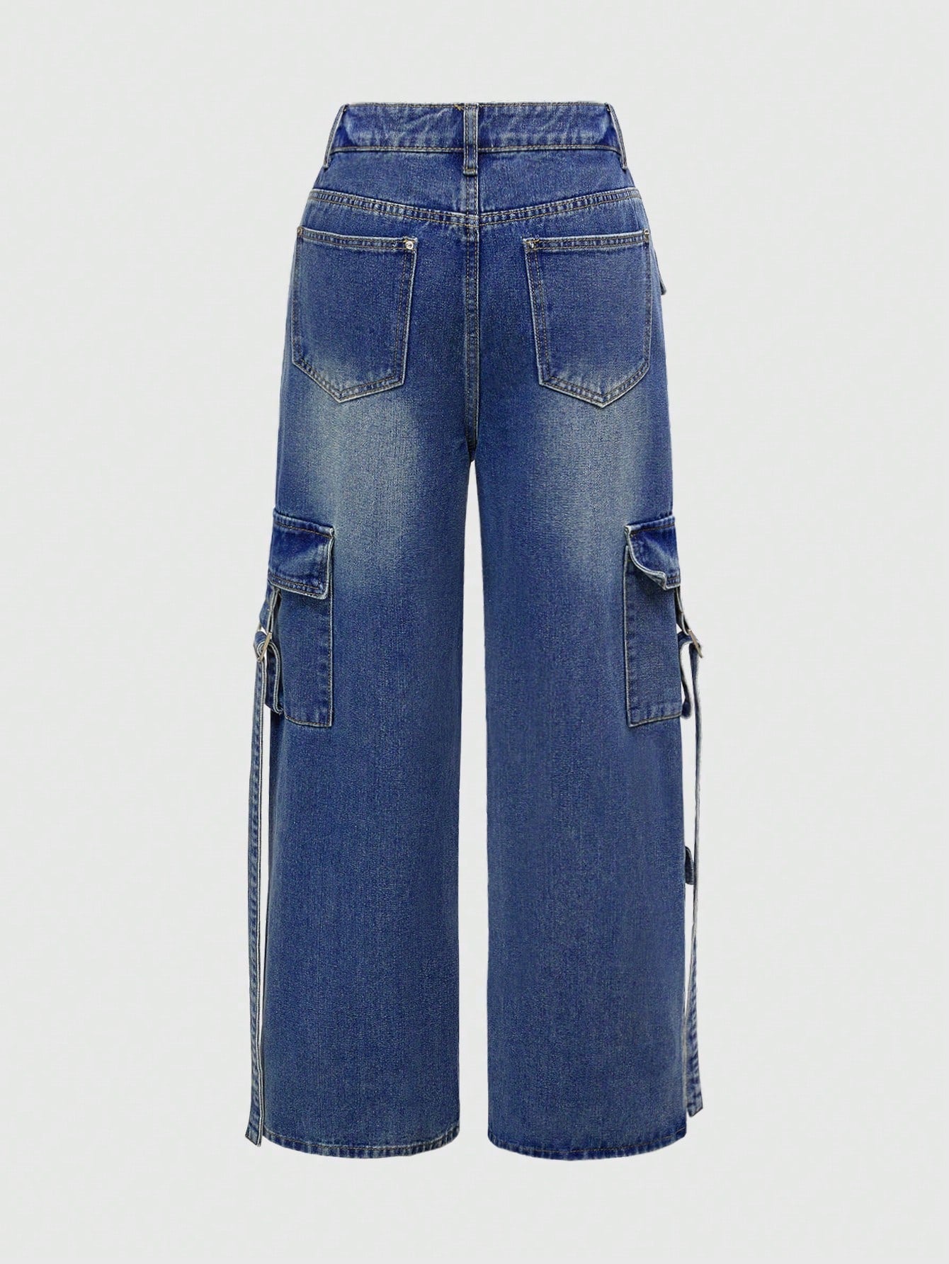 ROMWE Grunge Punk Pantalones vaqueros de mujer con ajuste holgado, de moda para el verano