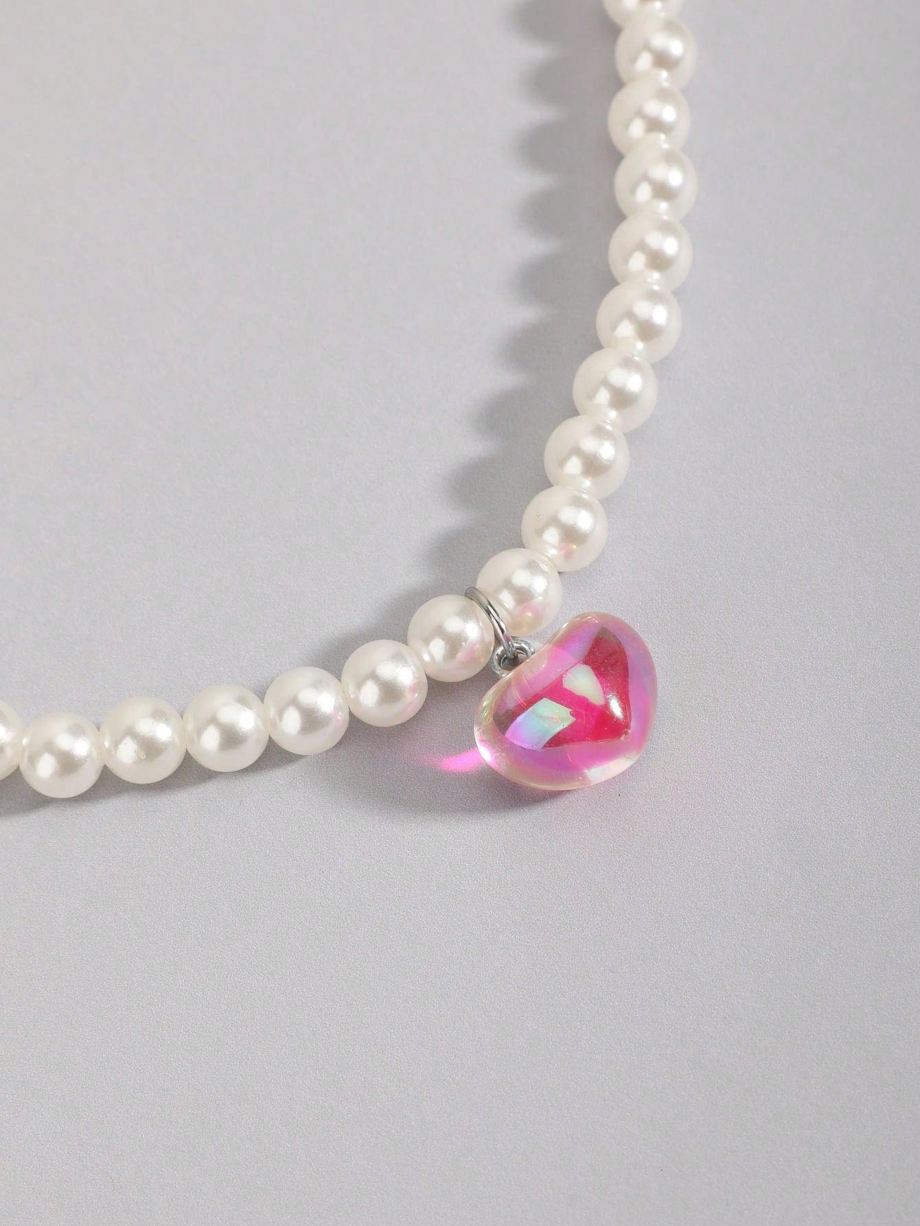 ROMWE Grunge Punk Set de 3 collares con colgante de estilo gótico con cuentas negras, rosa de espinas rojas, cruz y corazón para mujeres