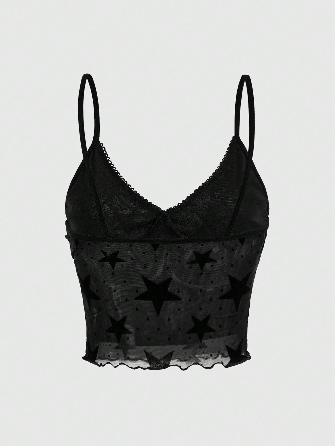 ROMWE Grunge Punk Top de tirantes con estampado de estrella