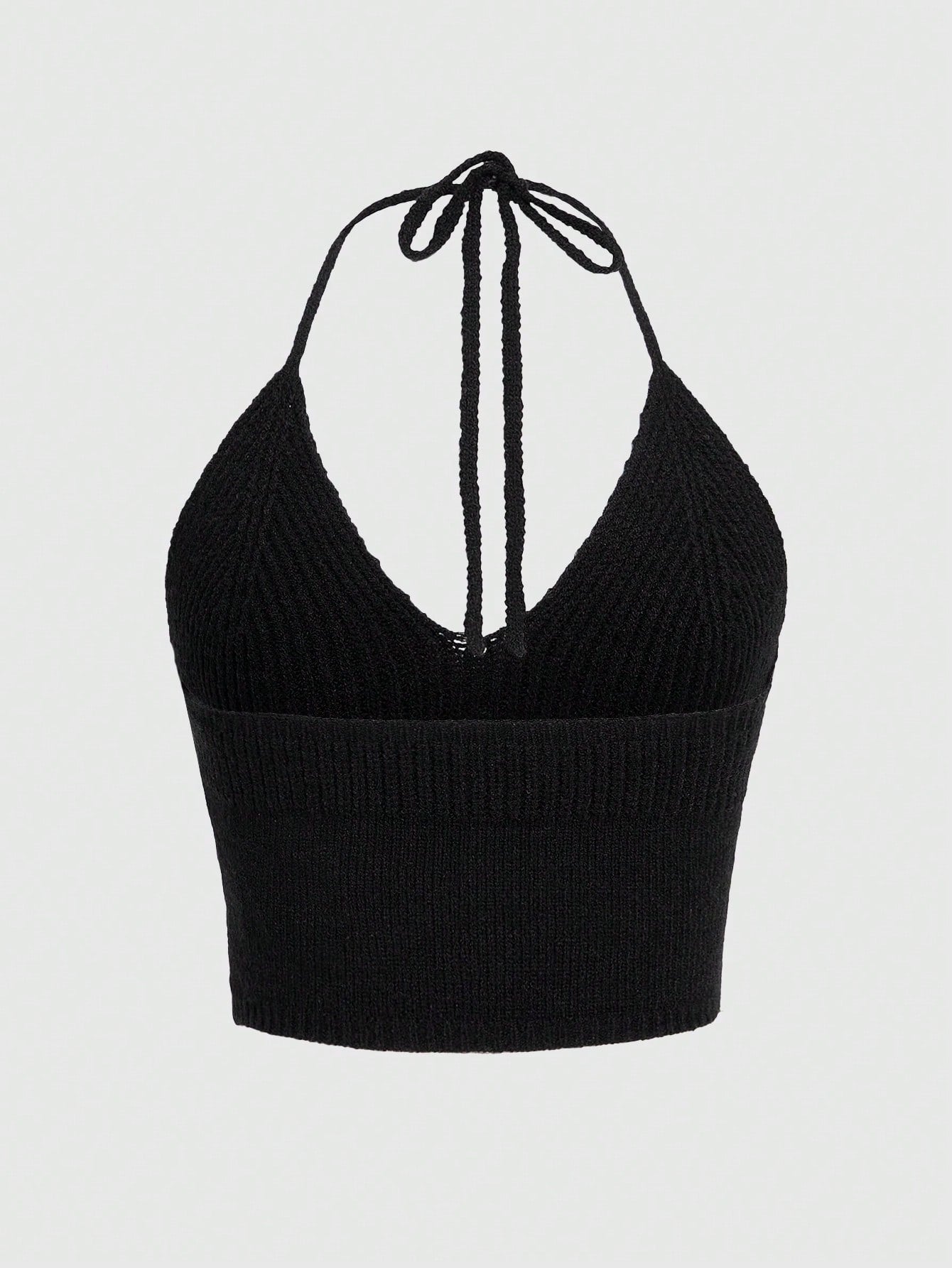 ROMWE Hippie Top De Punto Con Bordado De Sol Y Luna Y Diseño Halter