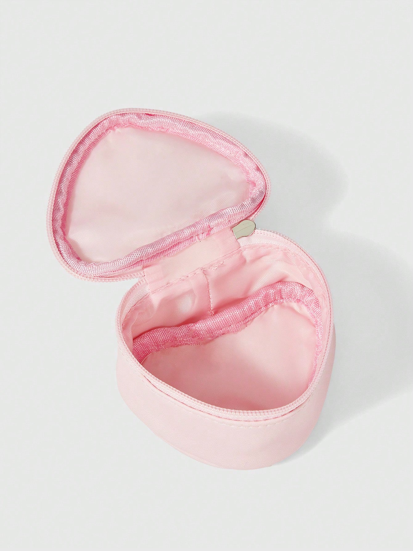 ROMWE Kawaii Bolsa de almacenamiento de monedas con forma de corazón rosa de conejo encantador de dibujos animados 308360