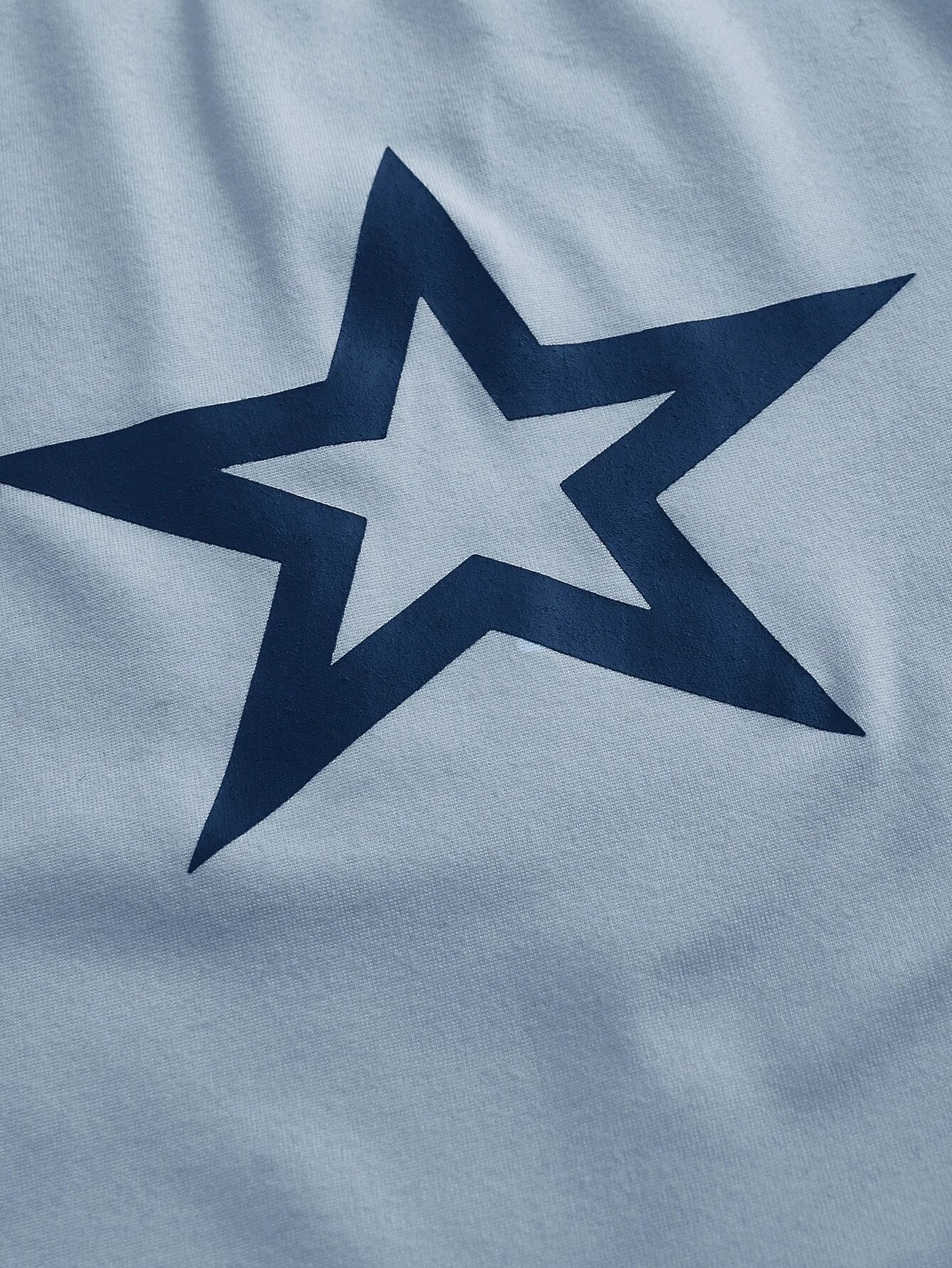 ROMWE Kawaii Camiseta con estampado de estrella de manga raglán