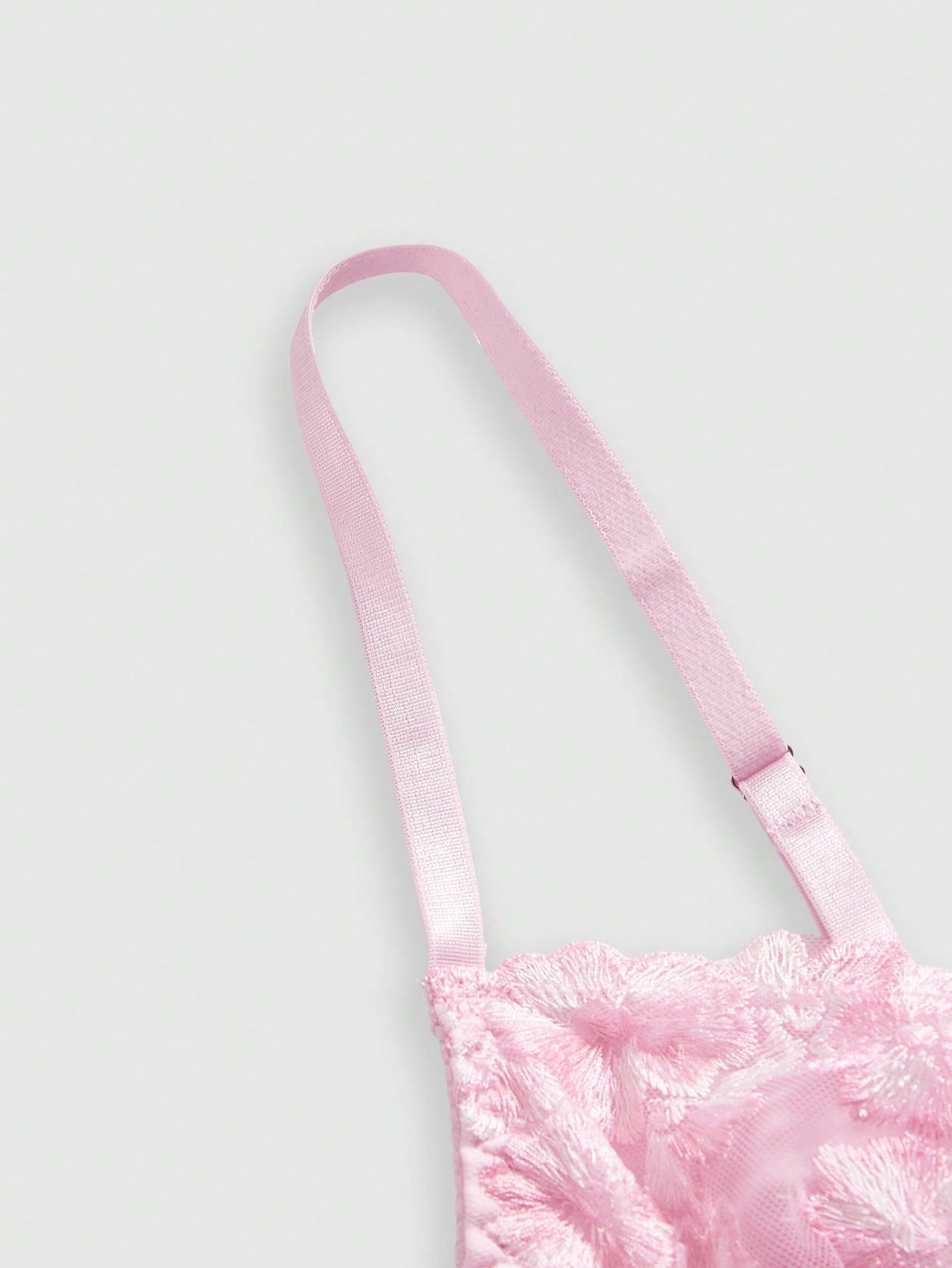 ROMWE Kawaii Camiseta de tirantes bordada con encaje y patchwork, linda y dulce