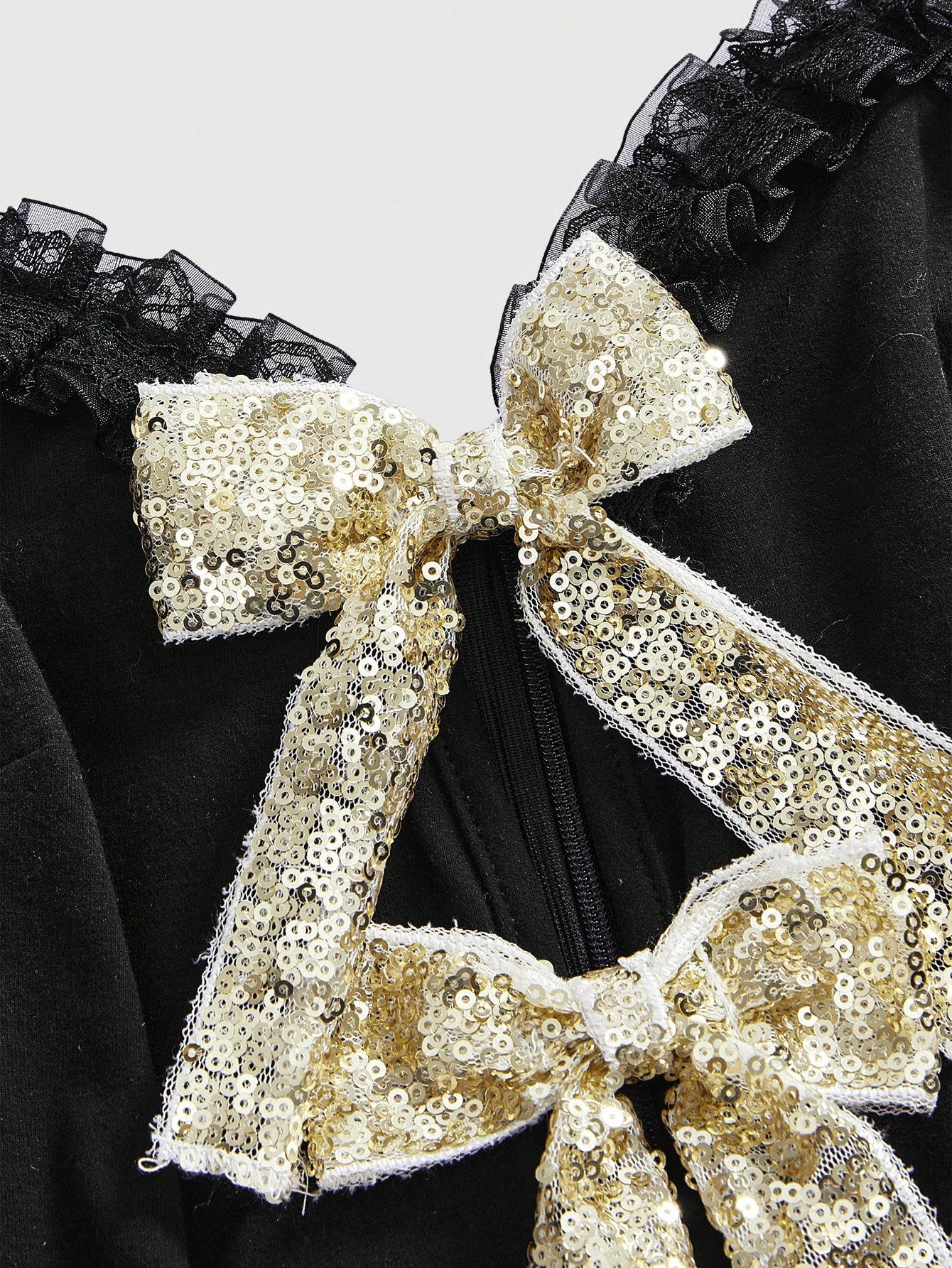 ROMWE Kawaii Vestido mini súper corto con lazo y lunares, estilo Y2K