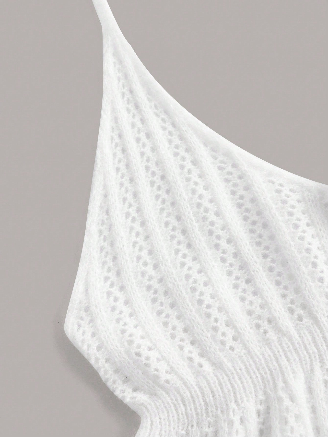 ROMWE Top de punto con cuello halter