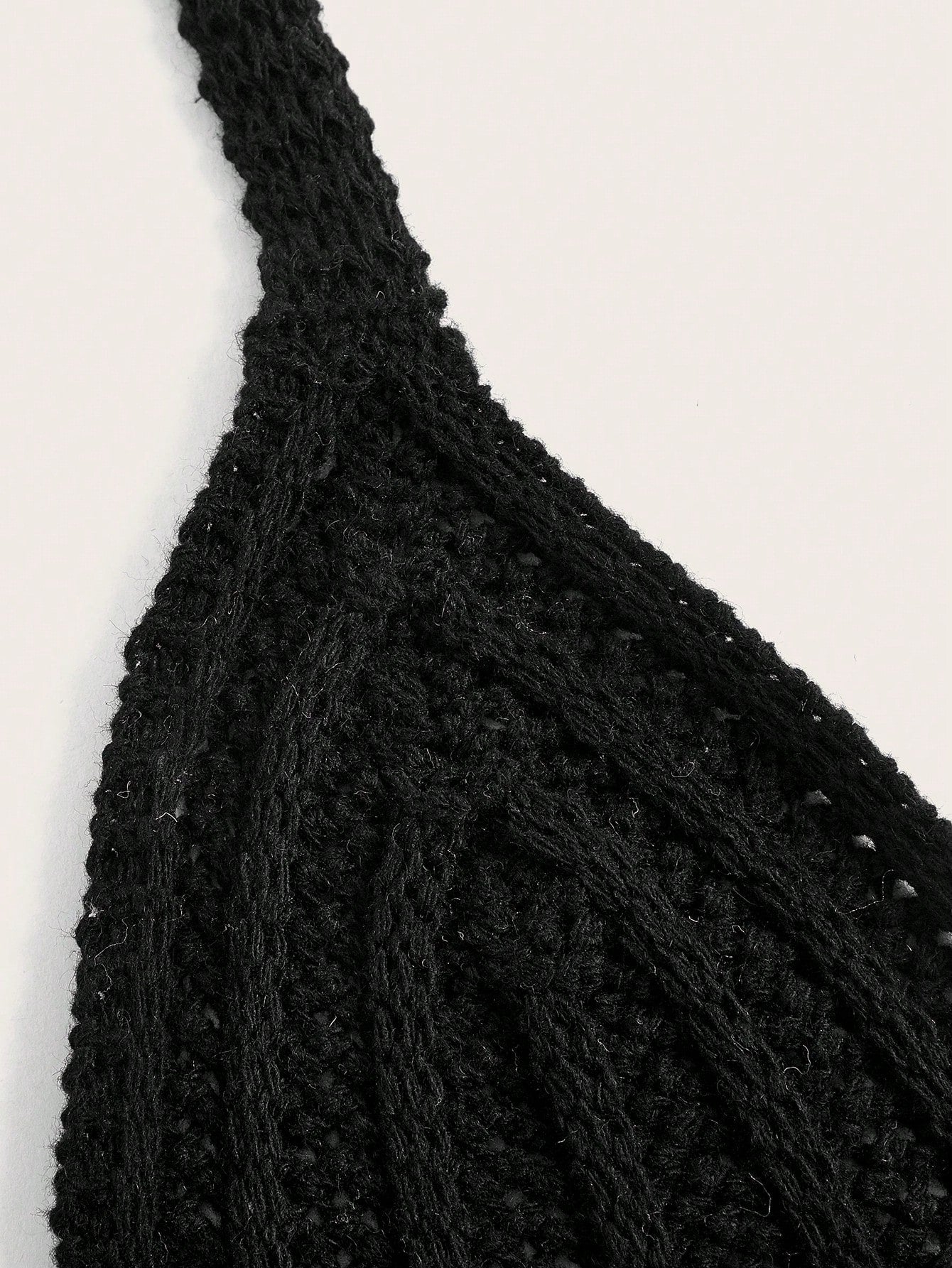 ROMWE Top de punto unicolor con abertura halter