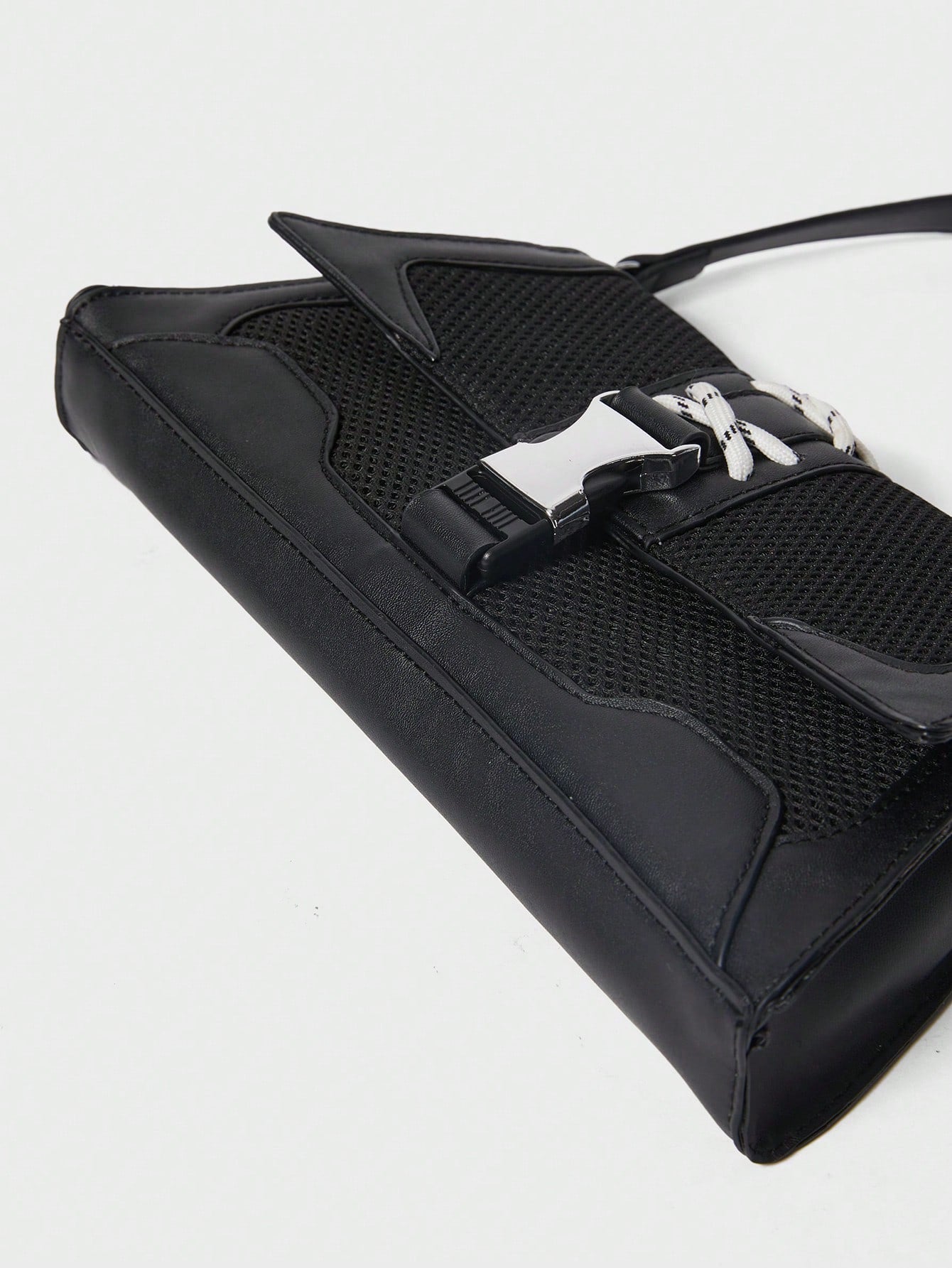 SHECARRY Bolsos de hombro para mujer, de malla, nailon, otoño/verano/invierno, universidad, escuela, vacaciones, estilo callejero, deportes, una noche, Y2K, futurista, punk, estilo motero, dulce, fresco, urbano, techwear, lazo, estudiante