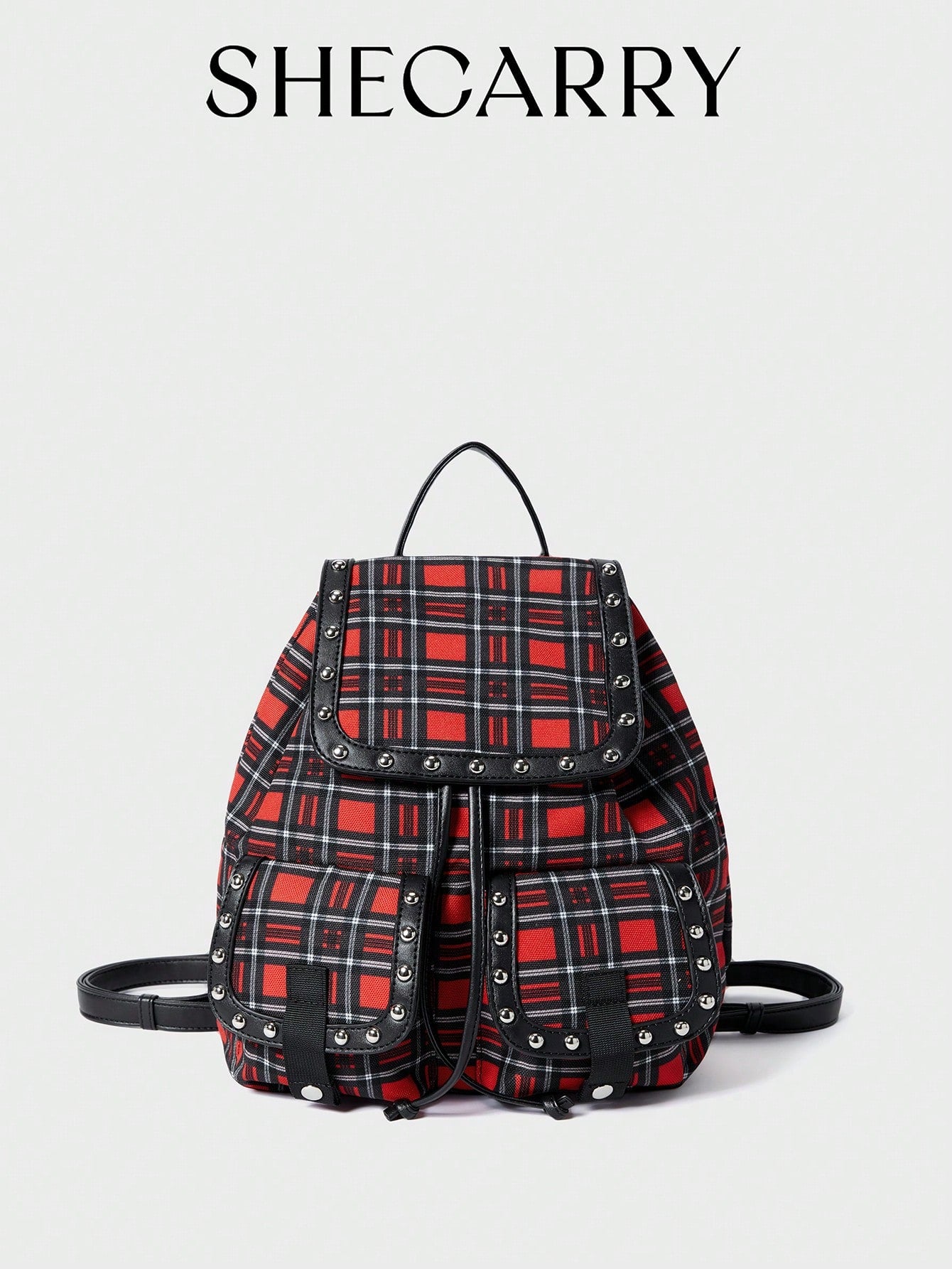 SHECARRY Mochila para mujer, de poliéster, para otoño, invierno, universidad, escuela, vacaciones, estilo callejero, deportes, pasar la noche, citas, Y2K, futuro, punk, estilo motocicleta, dulce, cool, callejero,