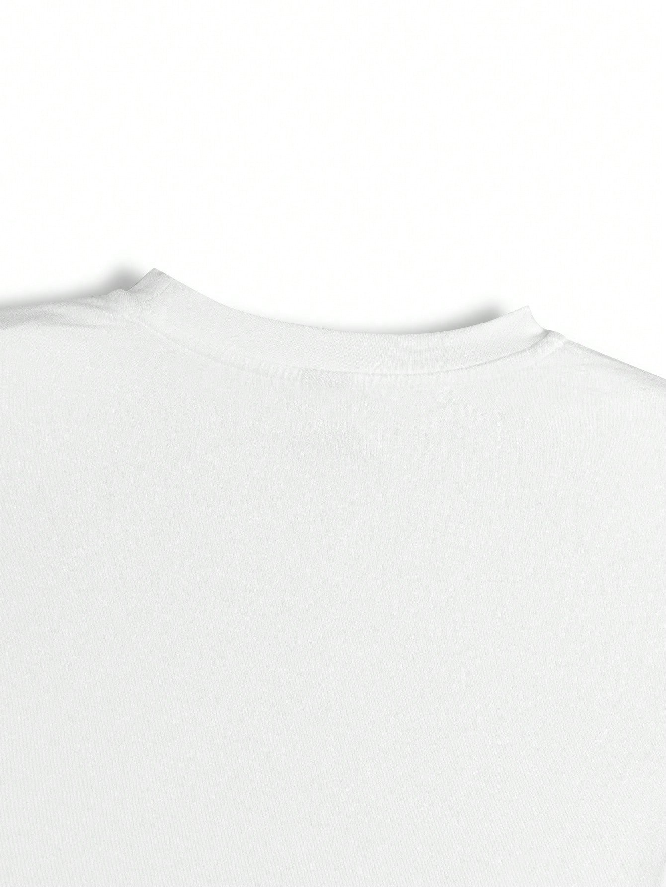 SHEIN Camiseta de mujer ajustada y acortada con cuello redondo de artista