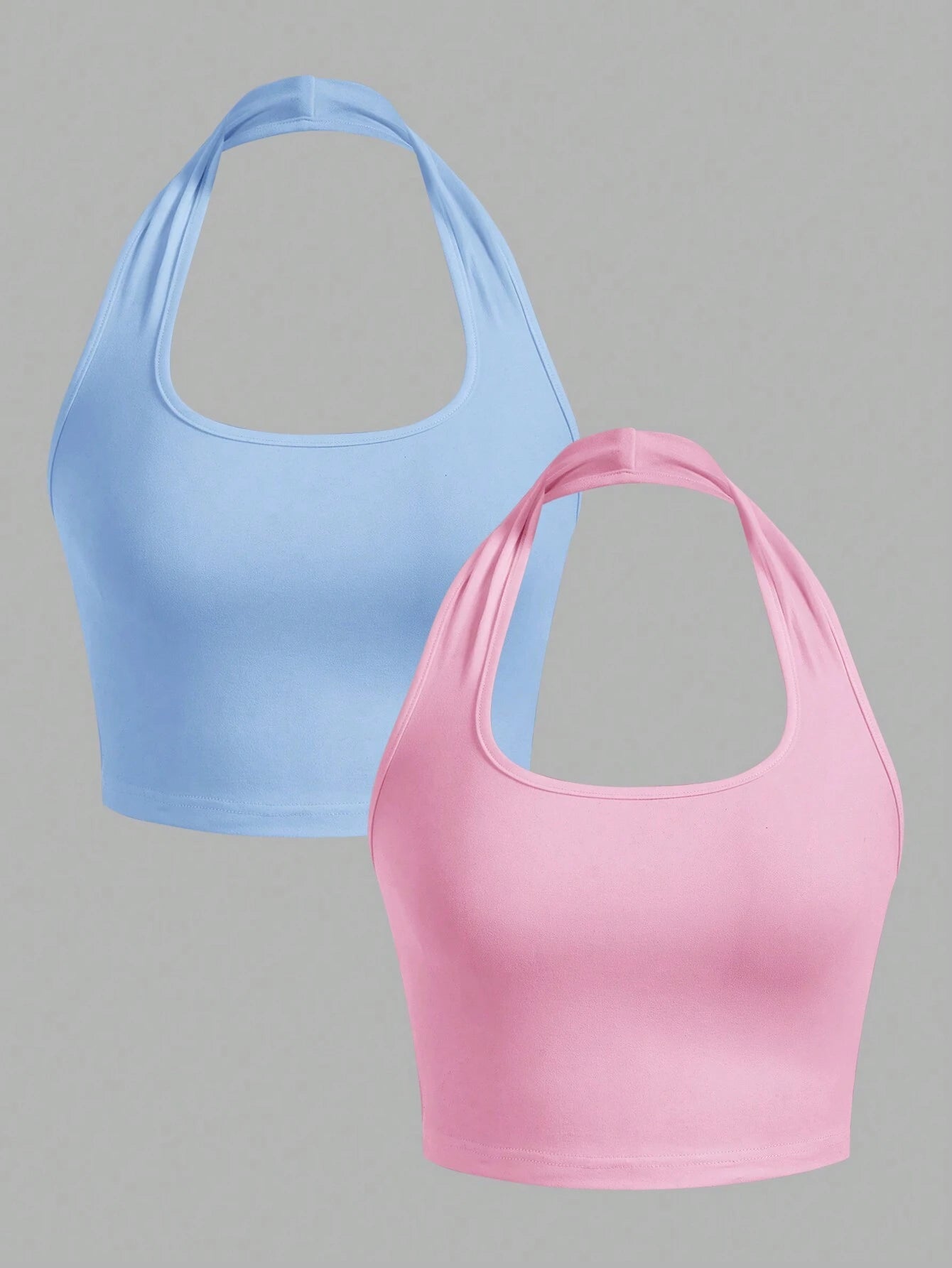SHEIN EZwear 2 piezas Camisetas sin mangas informales entalladas multicolores para mujeres, verano
