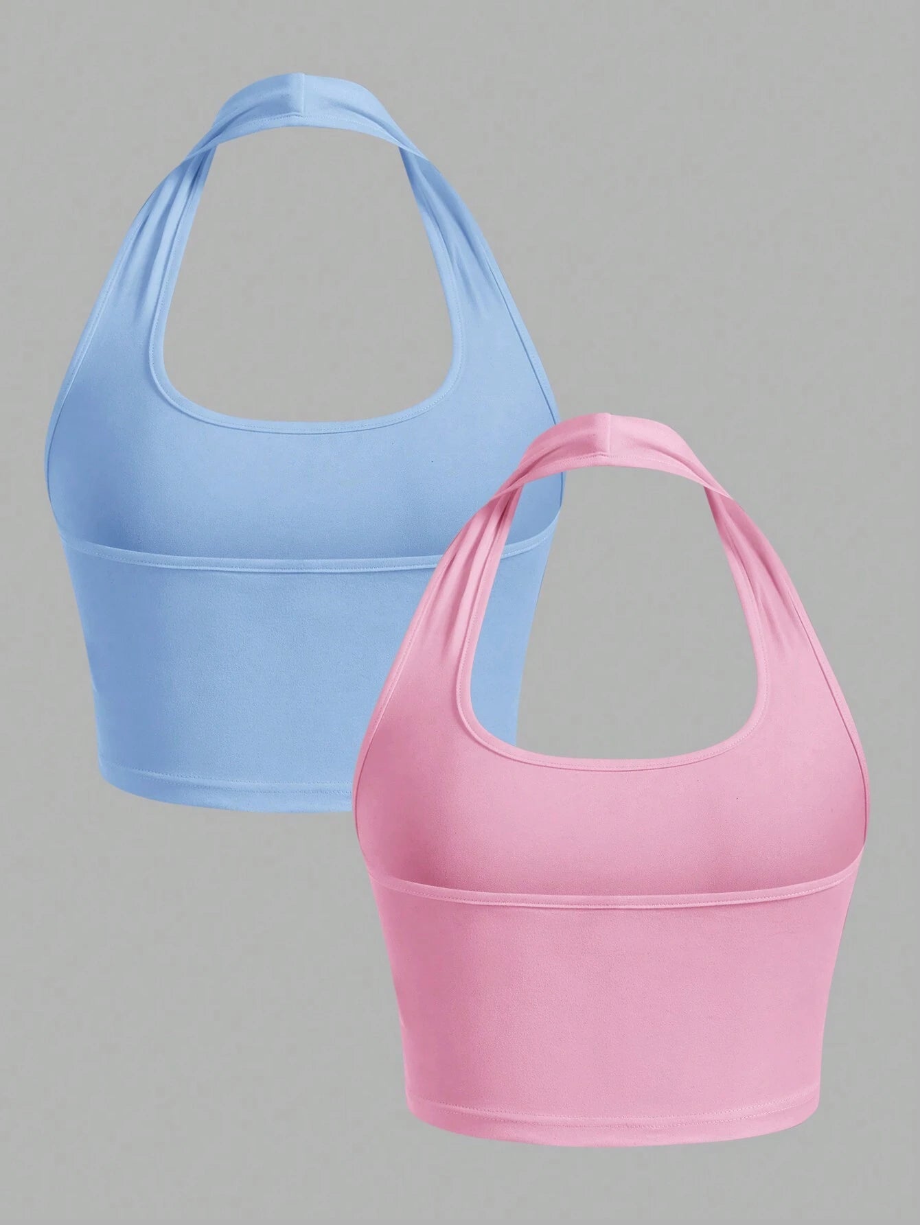 SHEIN EZwear 2 piezas Camisetas sin mangas informales entalladas multicolores para mujeres, verano