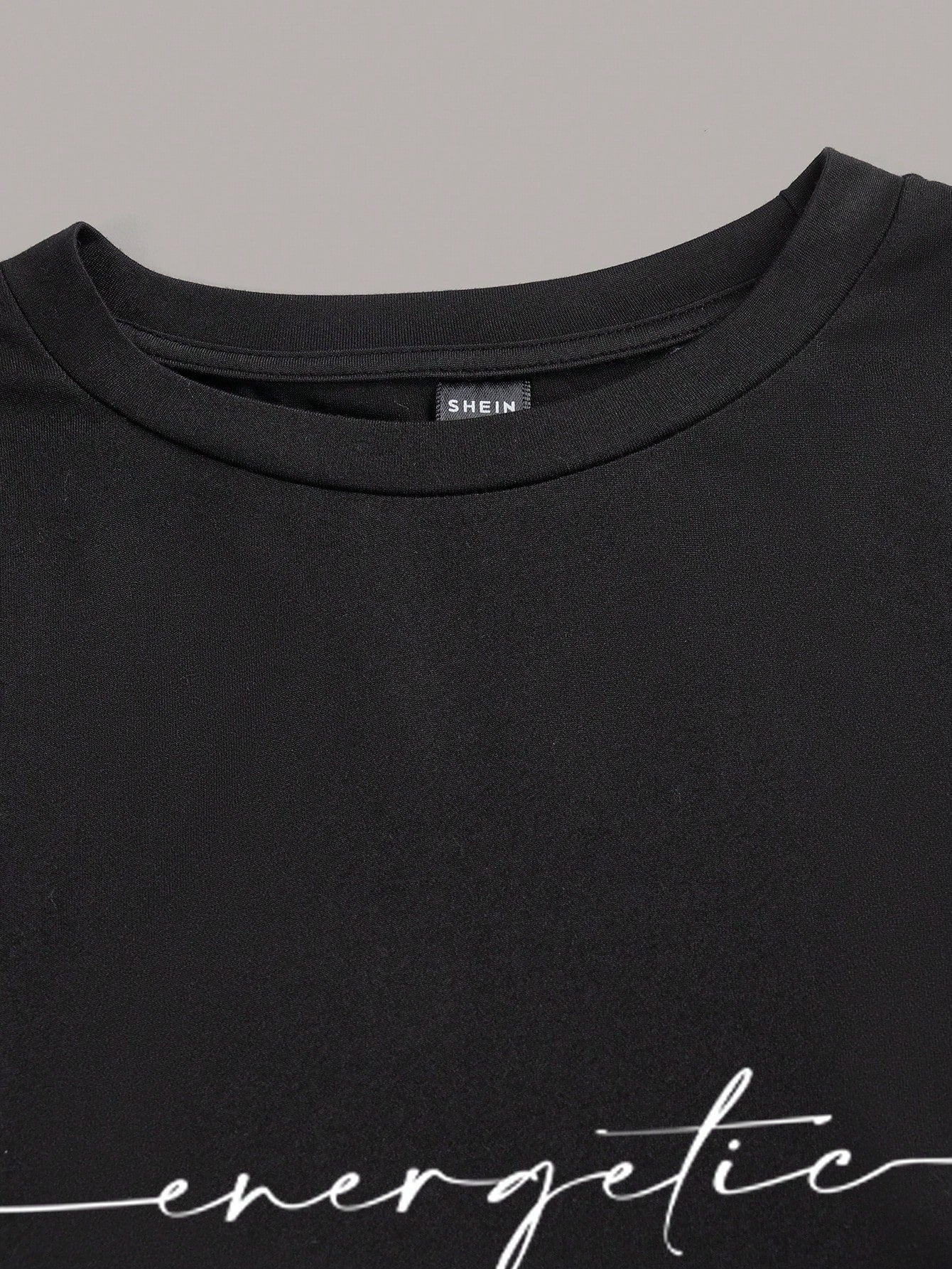 SHEIN EZwear 3 piezas Camiseta de mujer de manga larga ajustada de cuello redondo con estampado de letras casual, verano