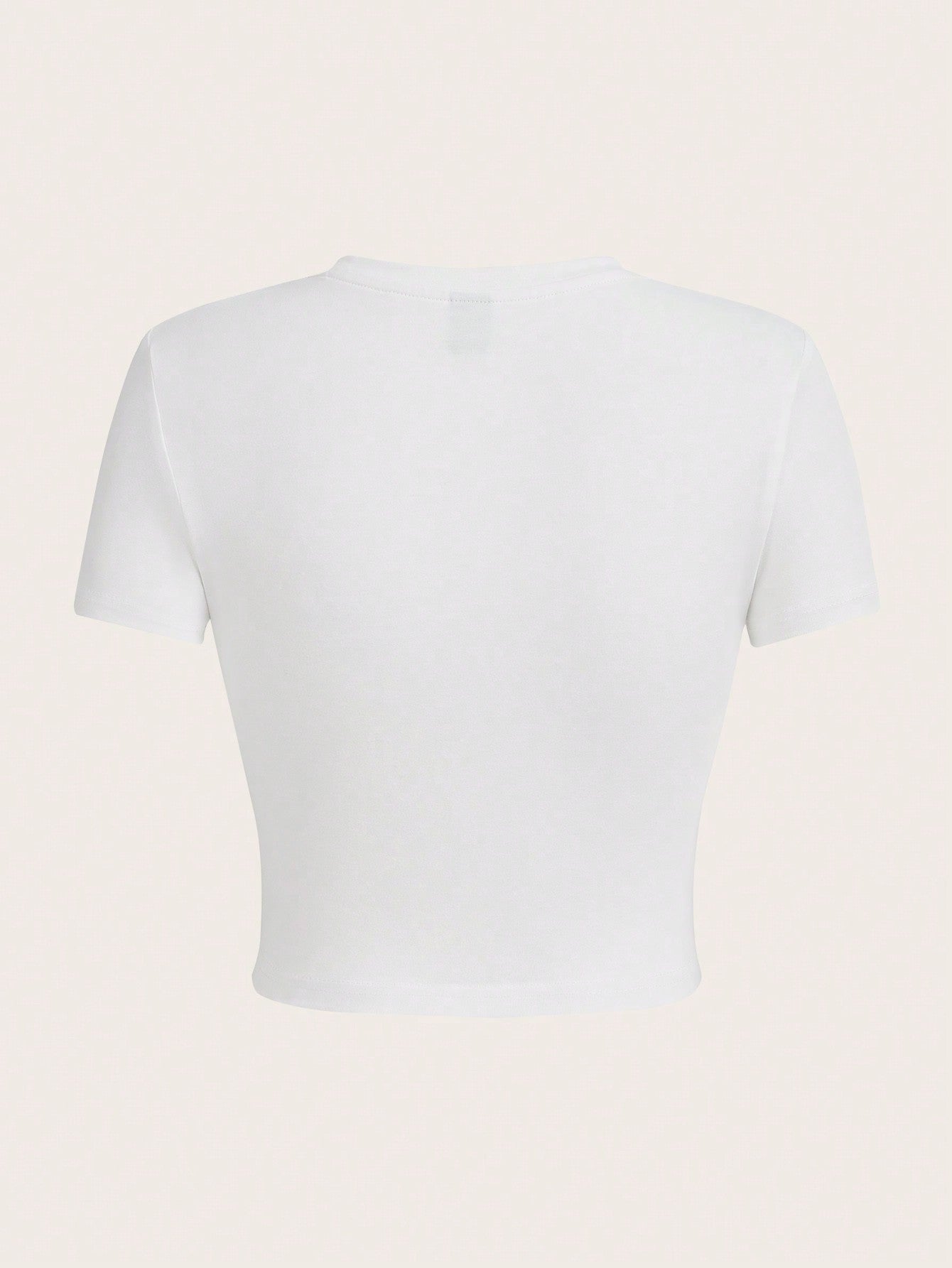SHEIN EZwear Camiseta ajustada de manga corta y cuello redondo con estampado de corazón "JESÚS ME AMA", apta para el verano
