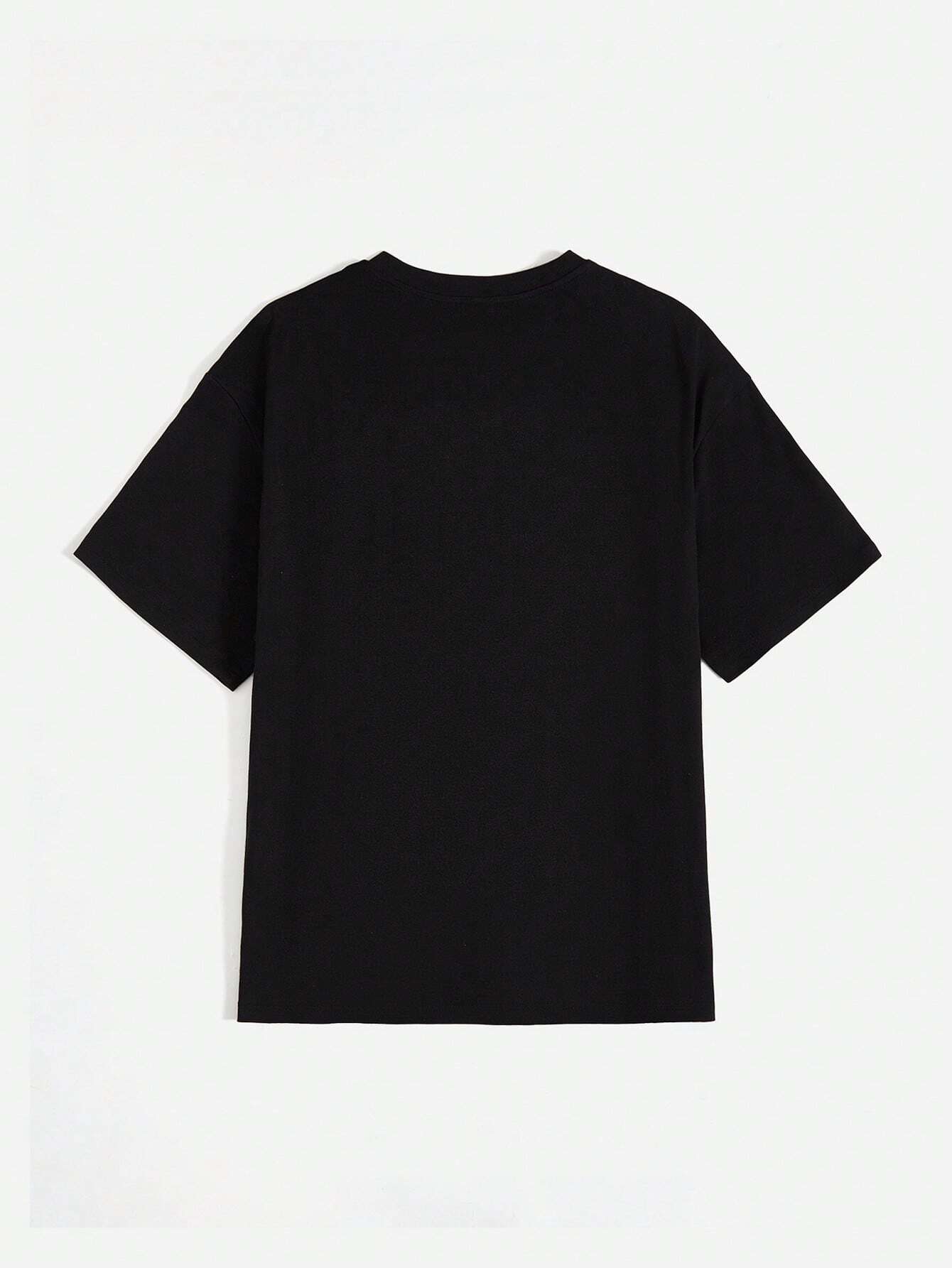 SHEIN EZwear Camiseta con estampado de coche y letra