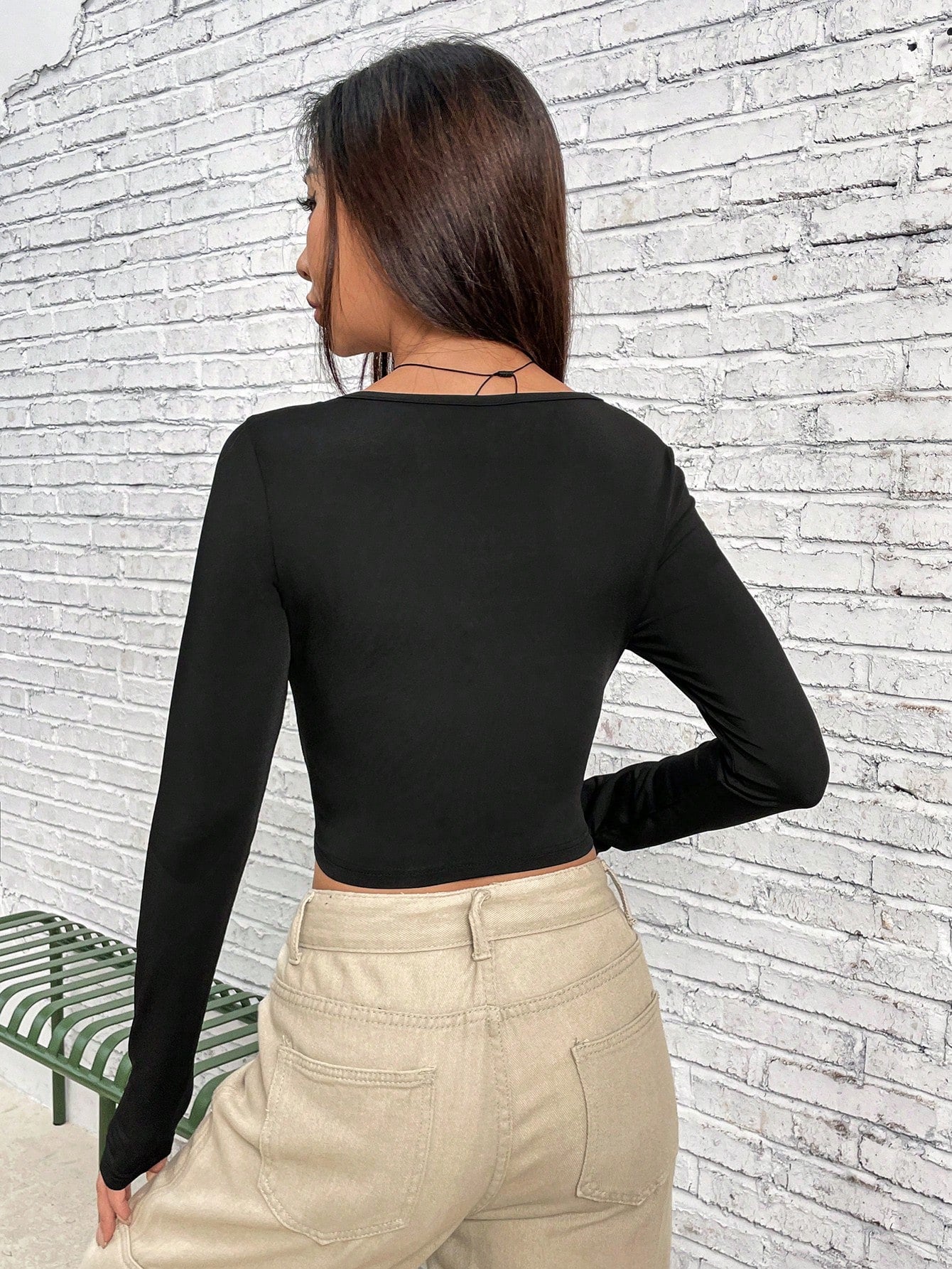 SHEIN EZwear Camiseta crop con estampado de coche y letra