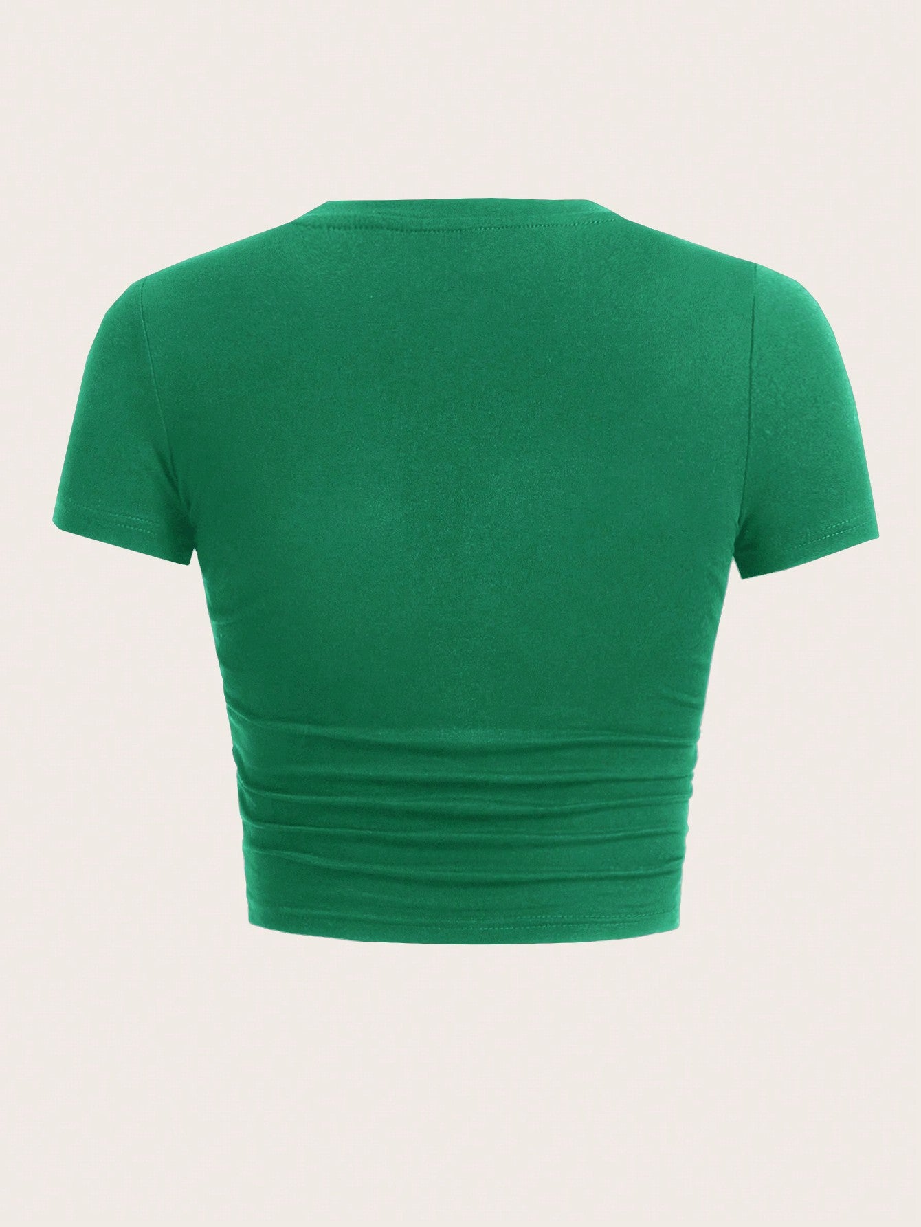SHEIN EZwear Camiseta de mujer tejida con impresión de letras y estampado de goma
