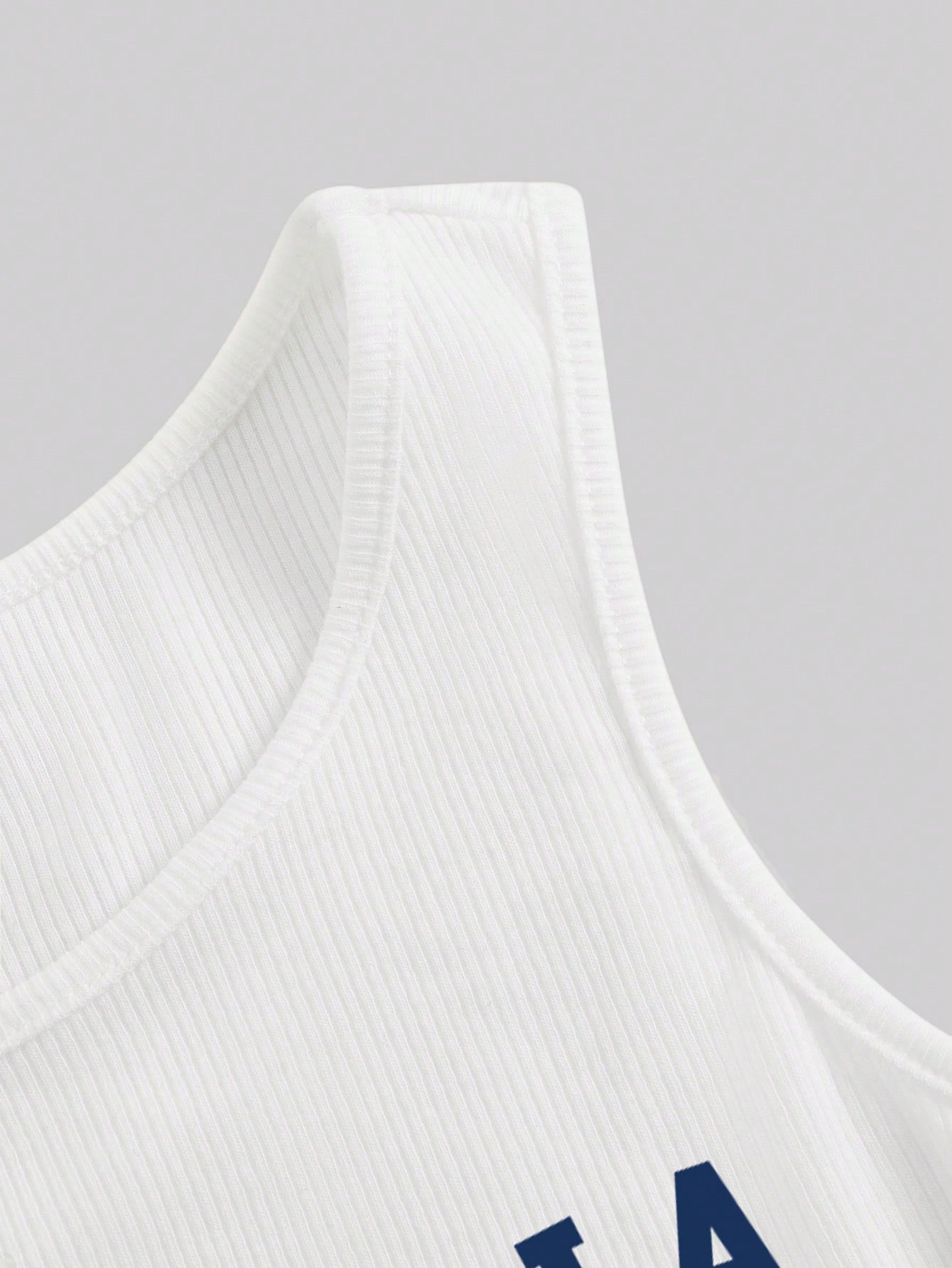 SHEIN EZwear Camiseta de tirantes ajustada con gráficos de letras informales para el verano