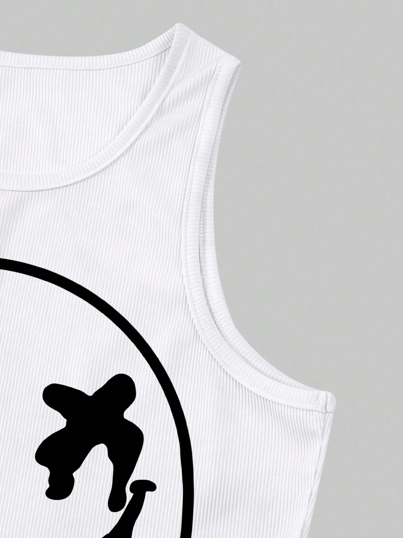 SHEIN EZwear Chaleco Sin Mangas De Mujer Con Estampado De Emojis
