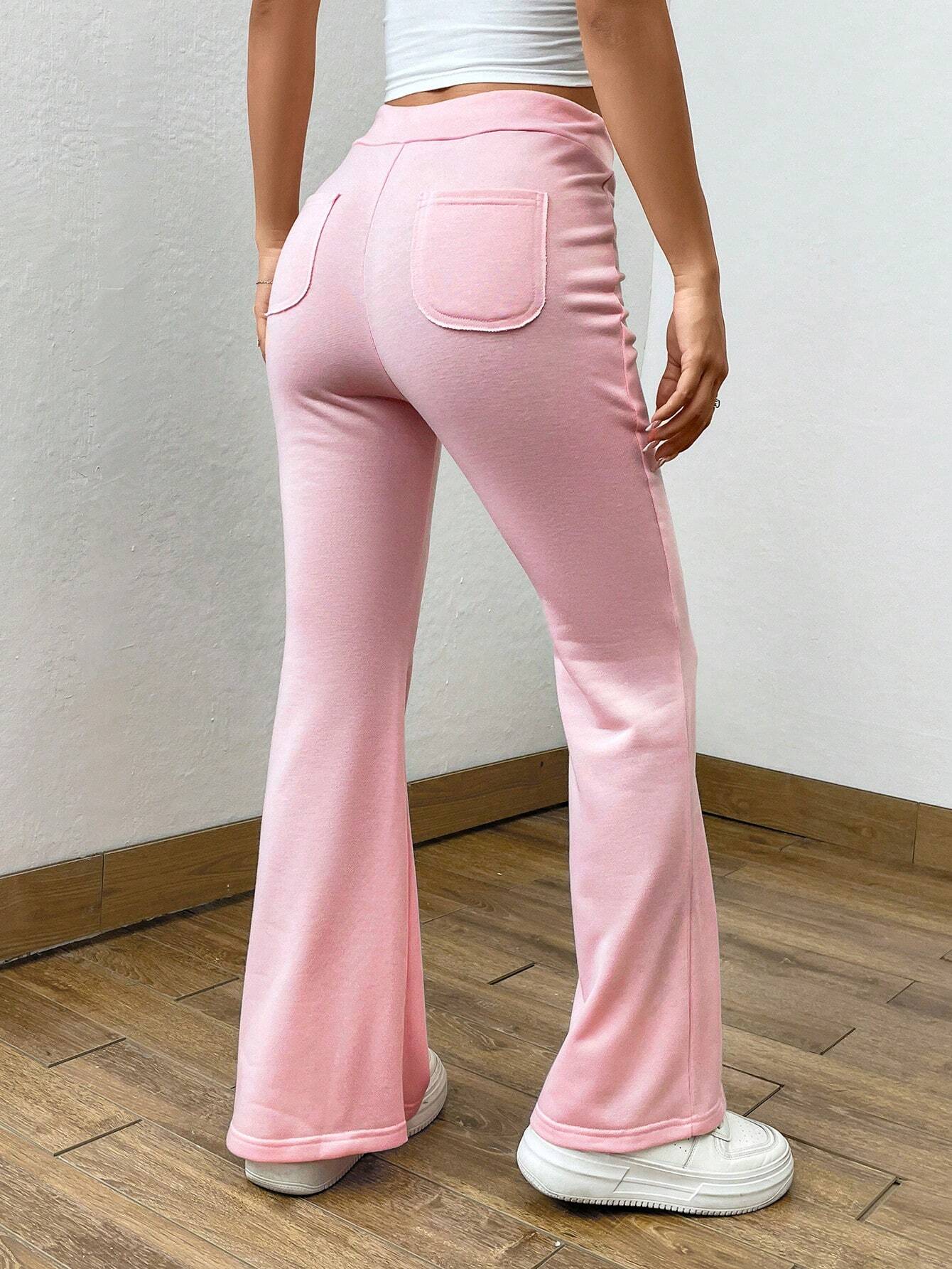 SHEIN EZwear Pantalones deportivos de cintura con cordón pierna amplia