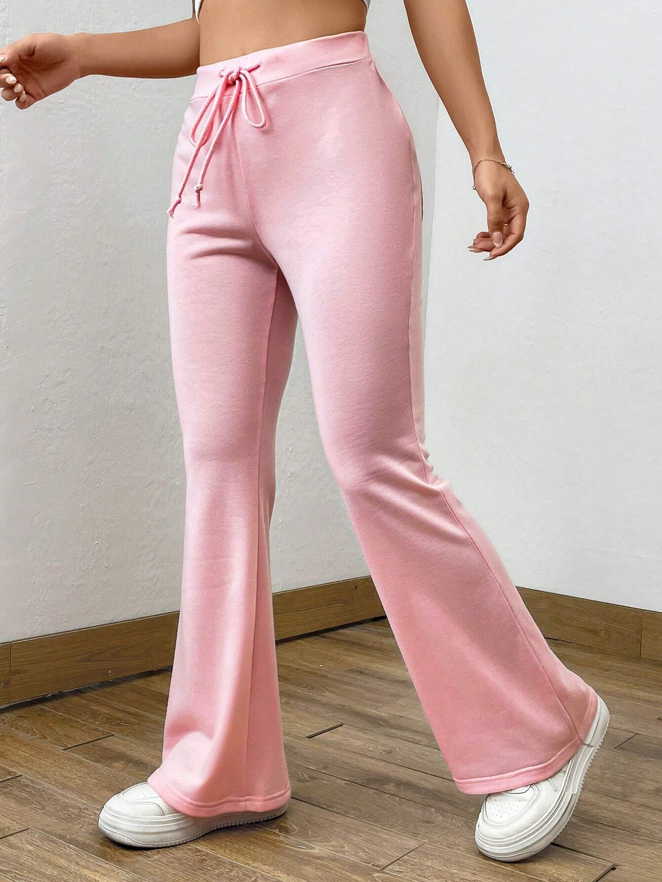 SHEIN EZwear Pantalones deportivos de cintura con cordón pierna amplia