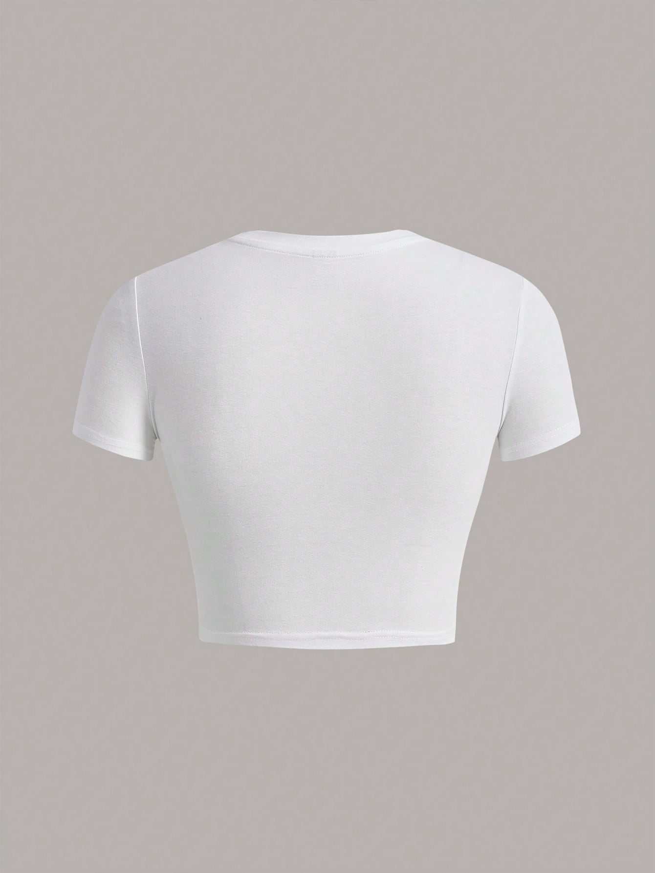 SHEIN ICON Bikercore Camiseta crop con estampado de coche y letra