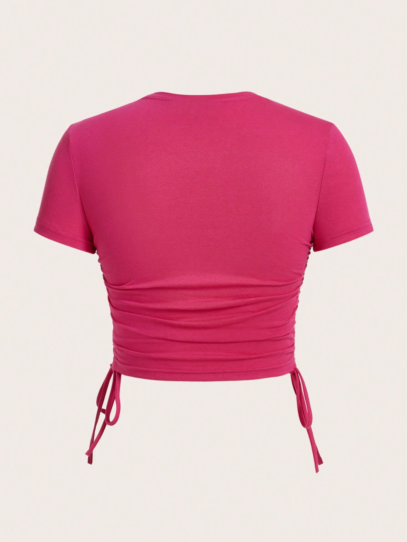 SHEIN ICON Camiseta casual de mujer de manga corta y cuello redondo con mariposas impresas de verano y dobladillo con cordón
