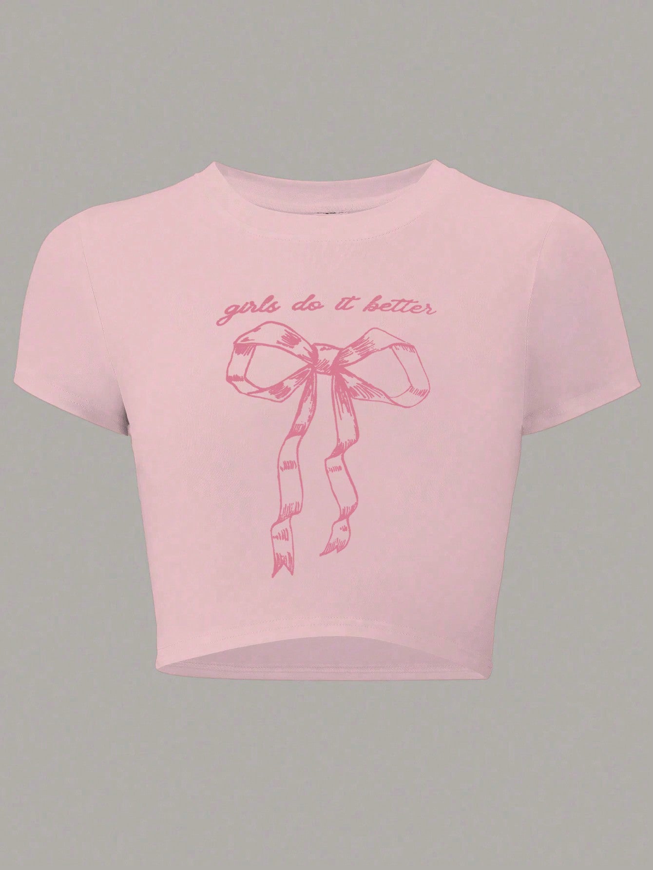 SHEIN ICON Camiseta casual de verano para mujer con lazo y estampado de letras