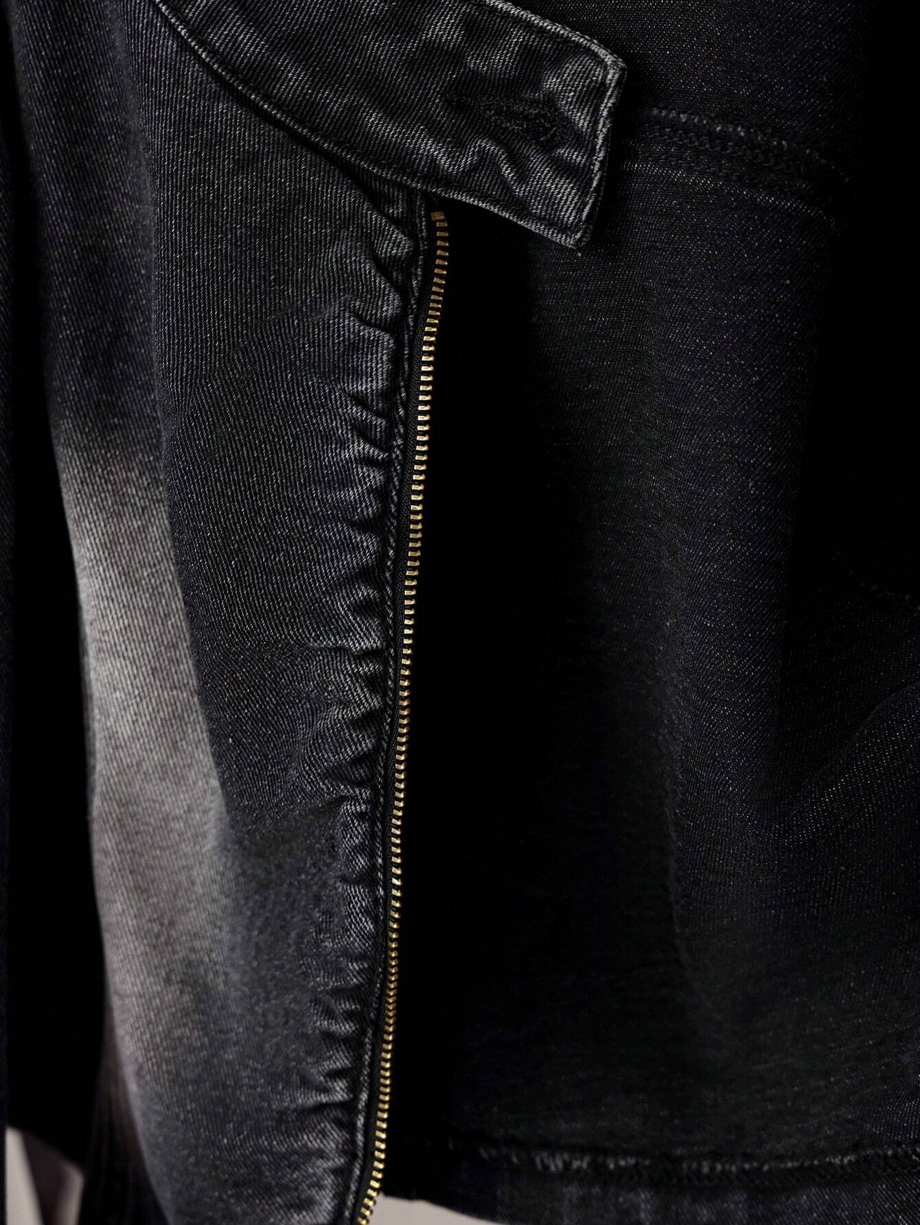 SHEIN ICON Chaqueta vaquera corta y ajustada para mujer de primavera y otoño