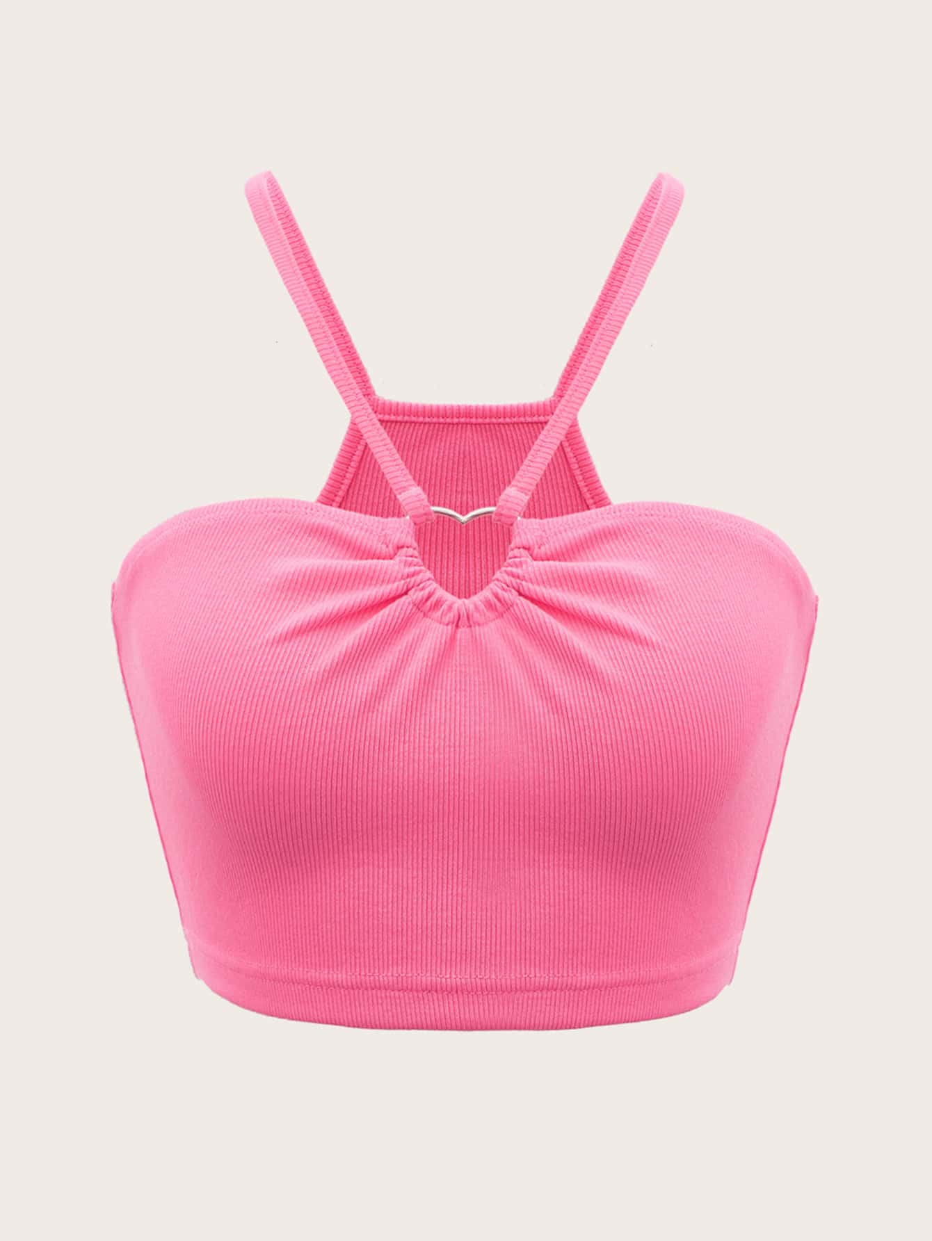 SHEIN ICON Top de tirantes con diseño de aro de corazón