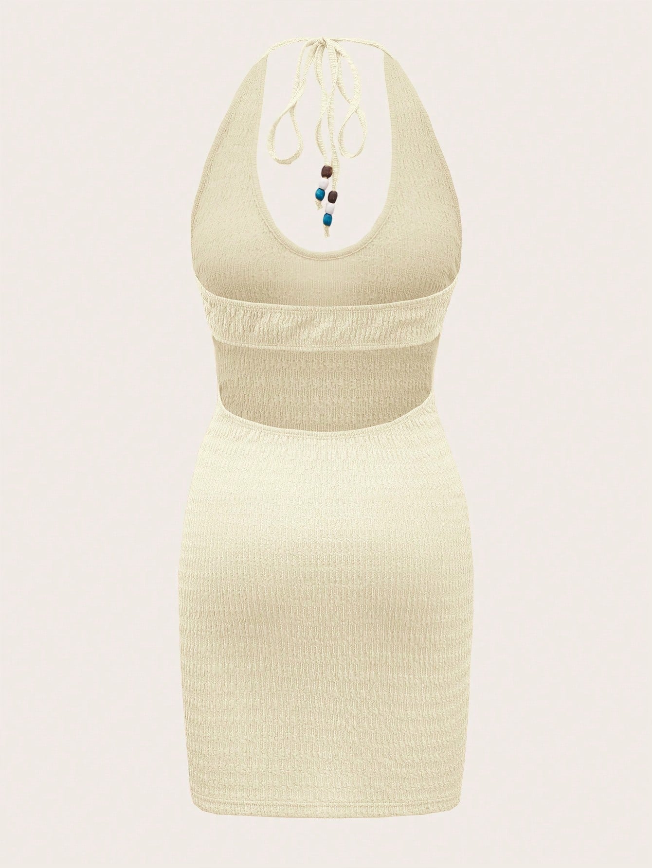 SHEIN ICON Vestido ajustado de espalda abierta con cordón halter