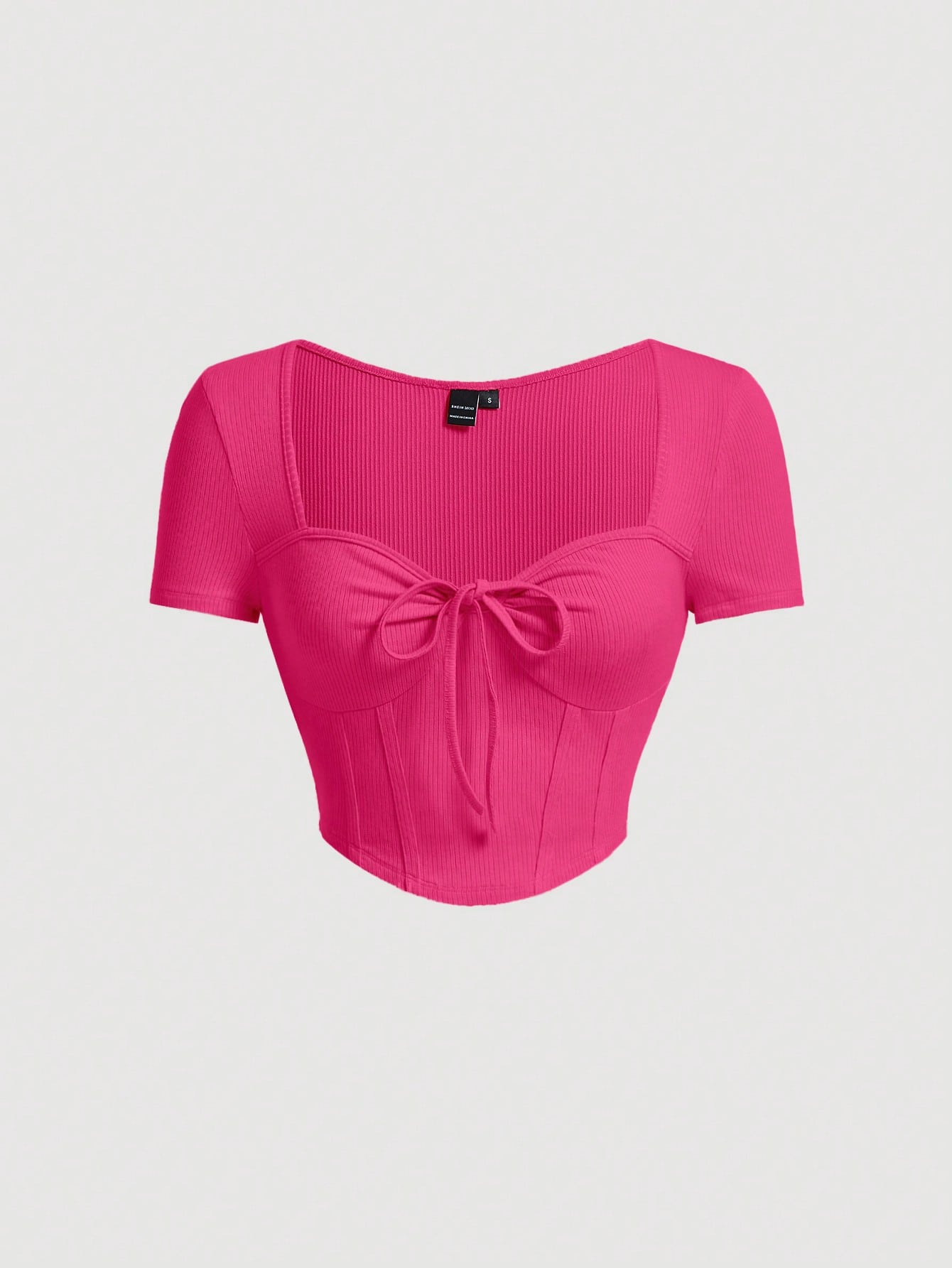 SHEIN MOD Camiseta bajo pañuelo con cordón delantero