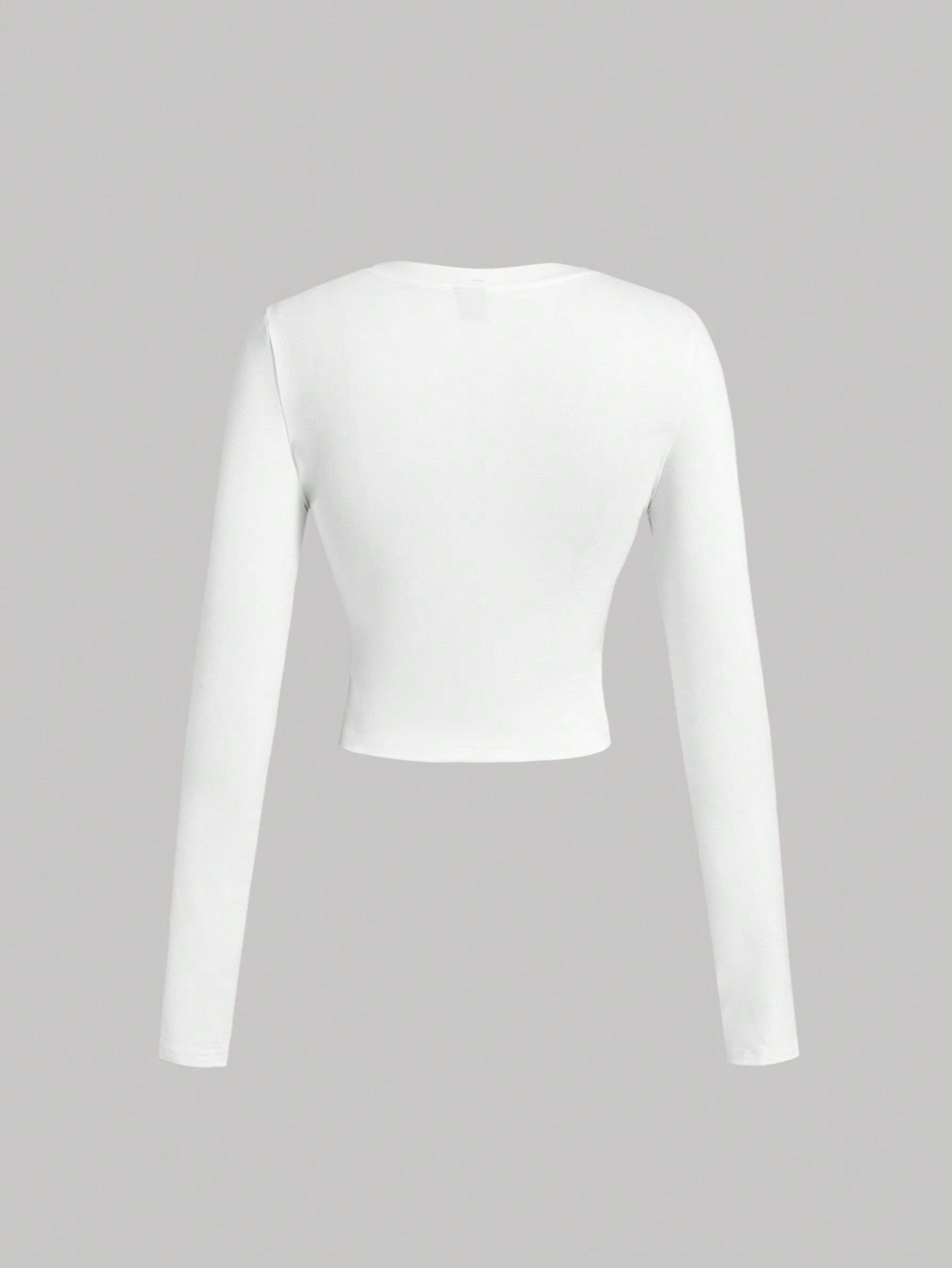SHEIN MOD Camiseta de manga larga ajustada con estampado de encaje, camiseta de mujer para otoño/invierno, estilo empresarial casual, estilo años 90, homecoming, moda coreana, ropa de oficina, renacimiento, estilo old money, baile de graduación