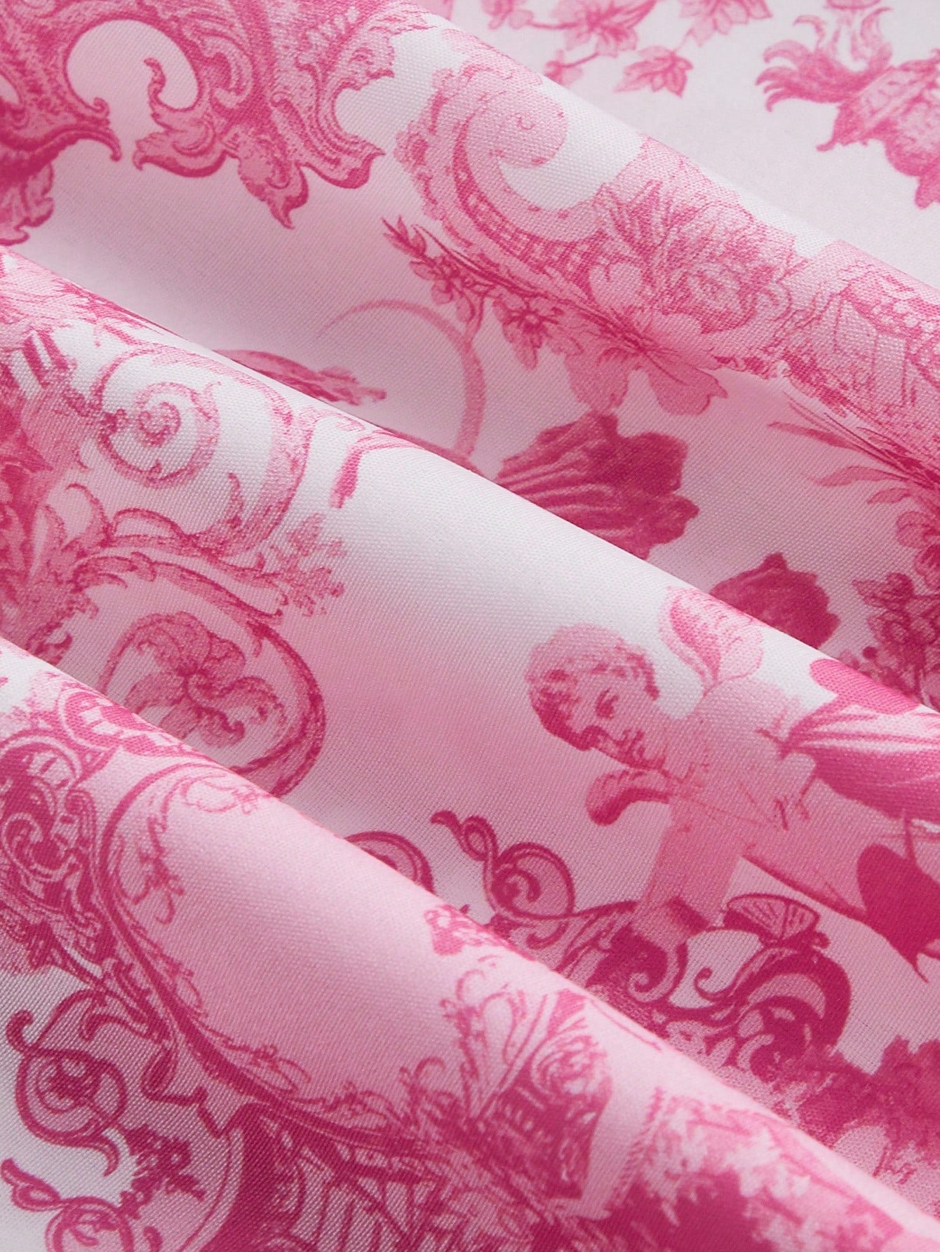 SHEIN MOD Chaleco de mujer con tirantes de lazo y falda midi para mujer con estampado de ángel en azul y blanco