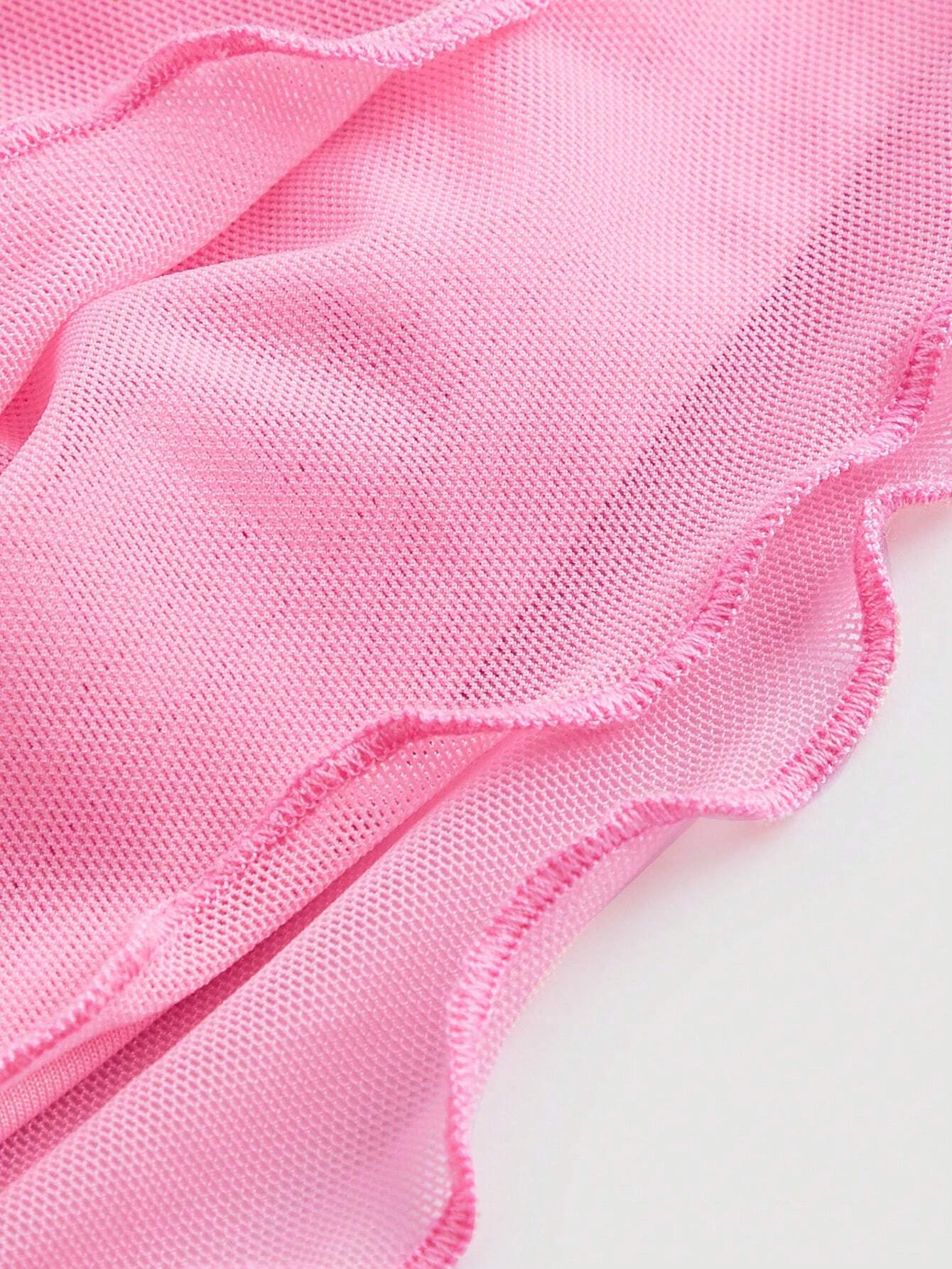 SHEIN MOD Juego De 2 Piezas Para Mujer, Parte Superior De Tanque De Cuello Halter Con Adornos Florales Y Falda Con Borde De Volantes