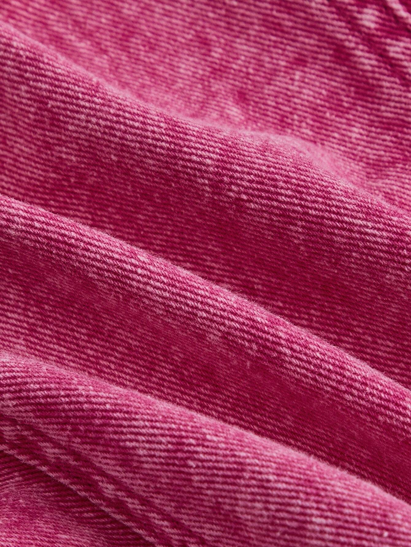 SHEIN MOD Mujeres chaqueta y abrigo de mezclilla sin mangas con escote en V y botones delanteros de unicolor