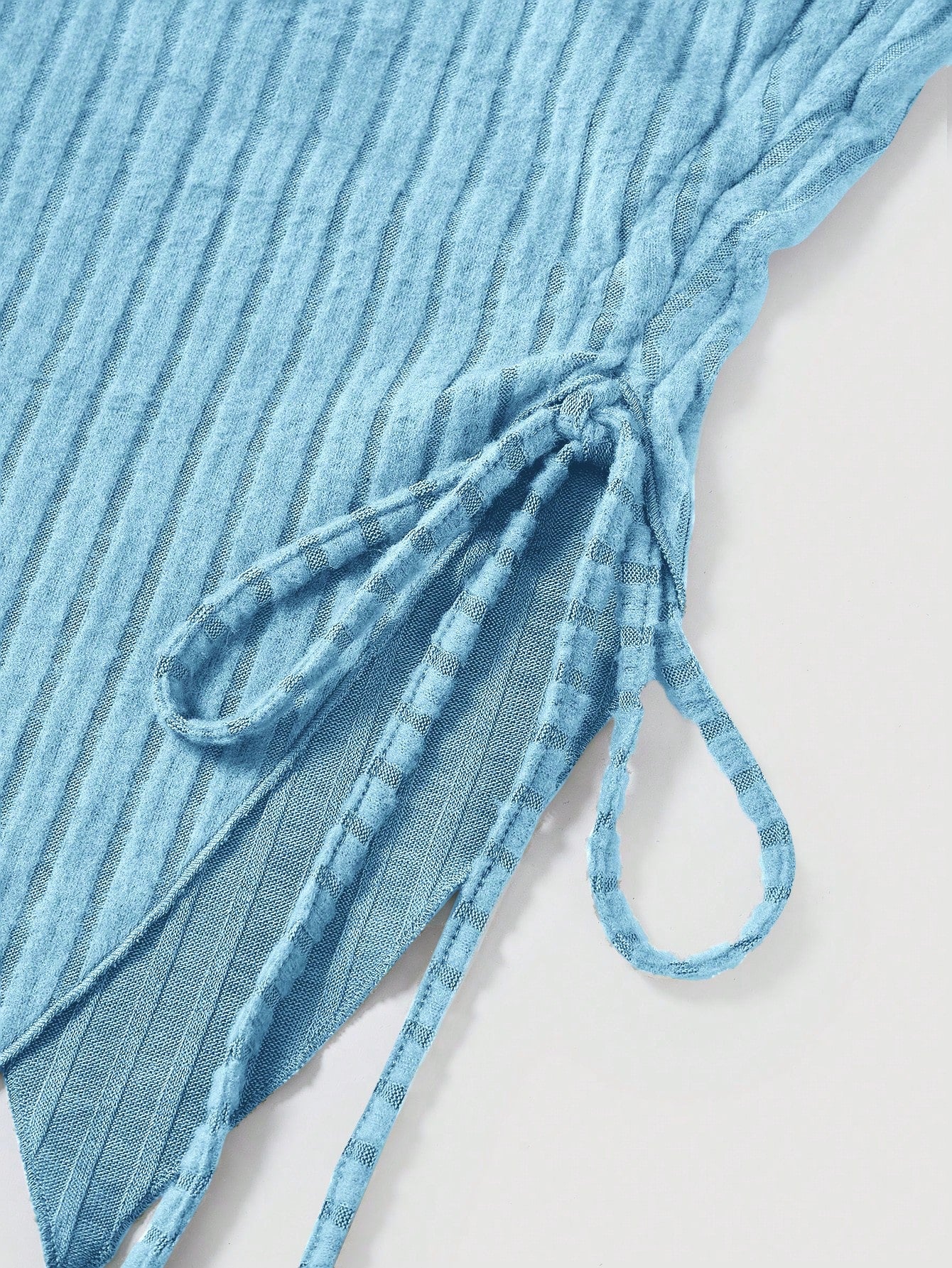 SHEIN MOD Top Asimétrico Sin Tirantes unicolor Para Mujeres Con Detalle De Cordón En El Lado