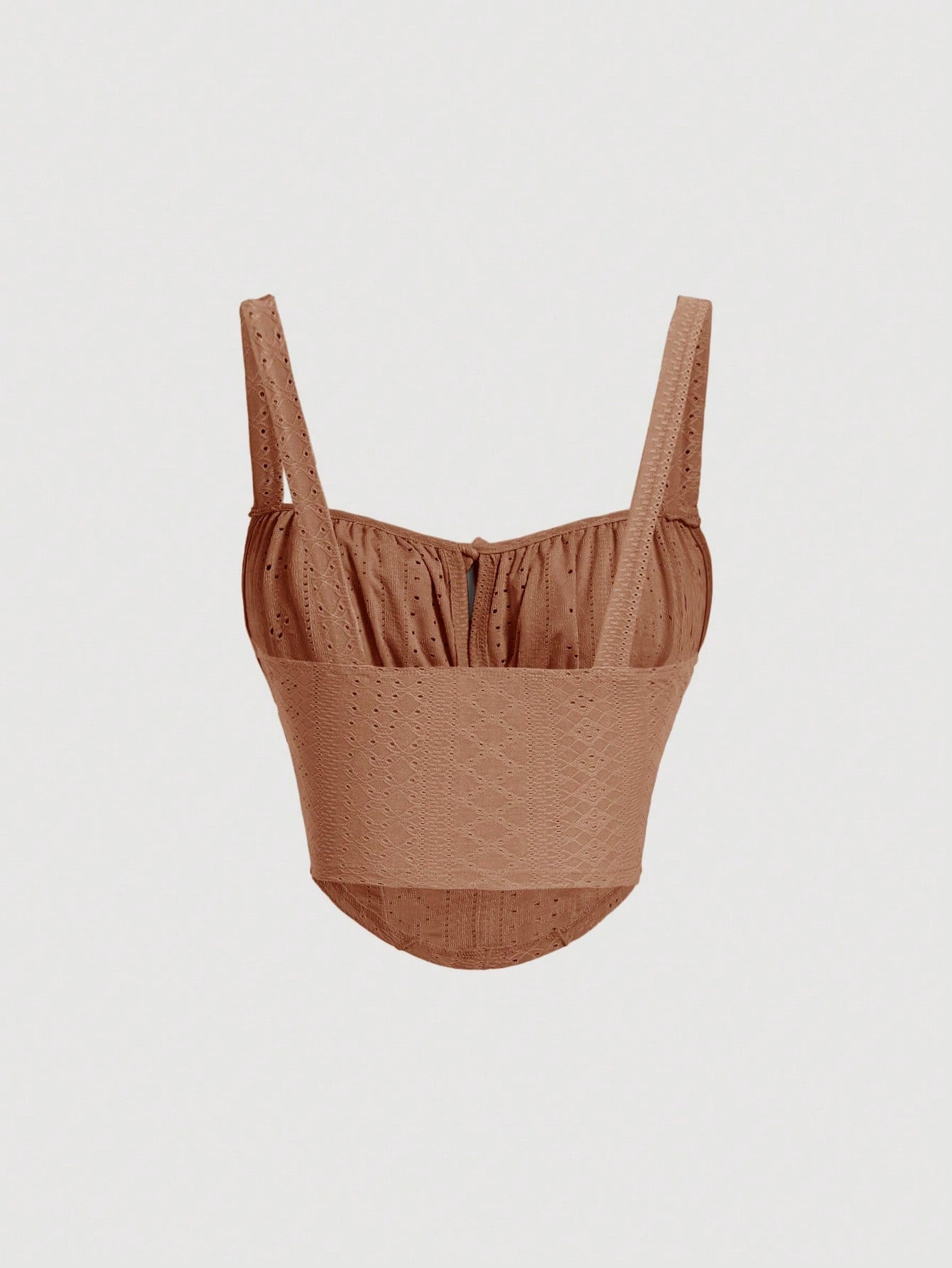 SHEIN MOD Top De Tirantes Con Tirantes Atados, Frente Plisado Para Mujer