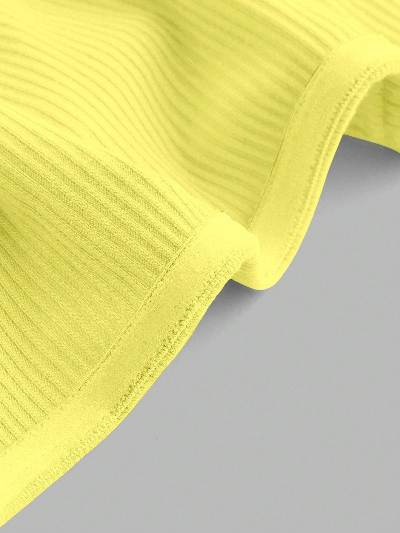 SHEIN MOD Top bandeau girante delantero tejido de canalé
