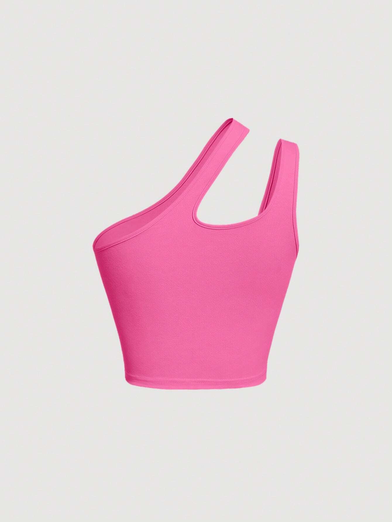 SHEIN MOD Top crop unicolor de un hombro