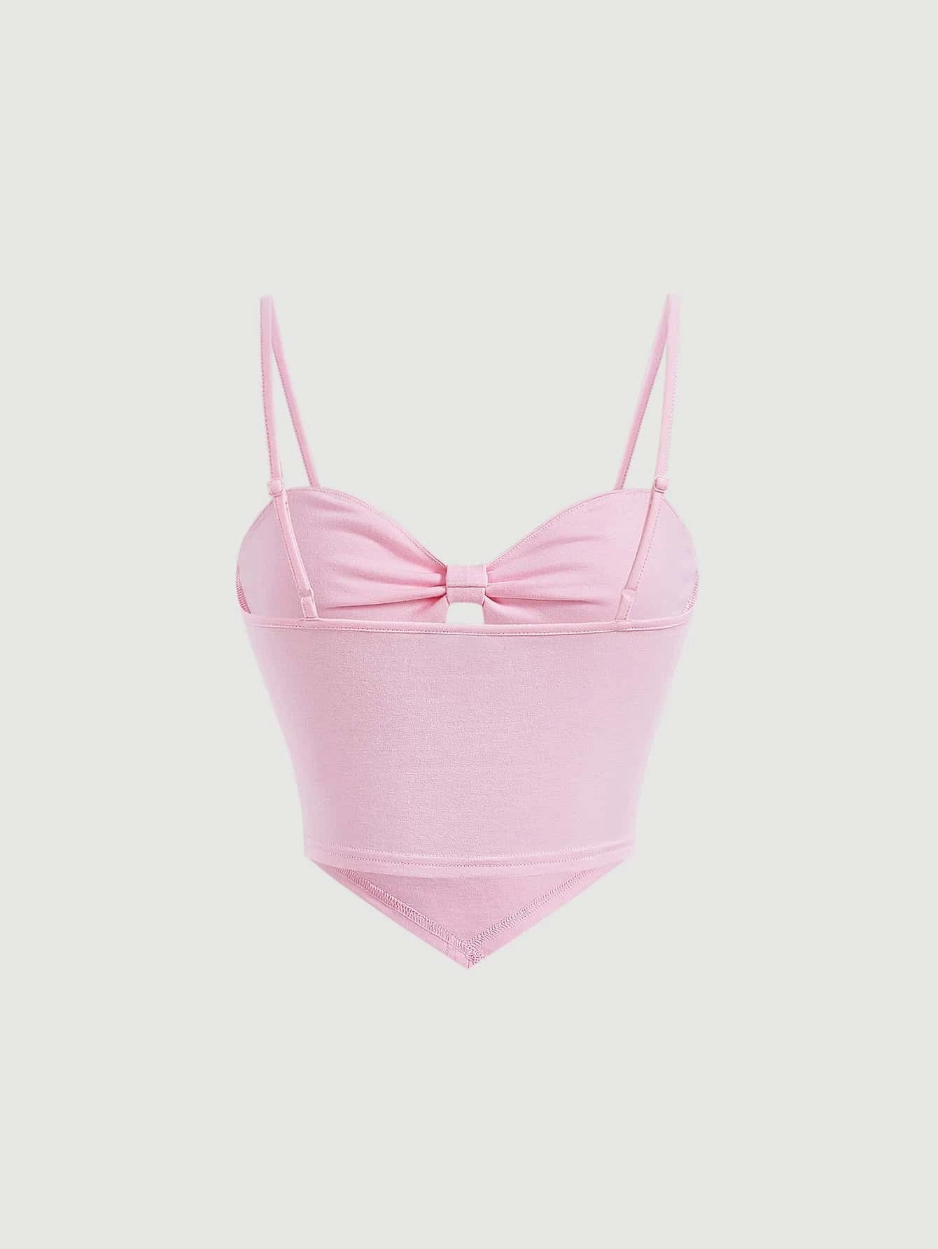 SHEIN MOD Top de tirantes unicolor pecho con fruncido