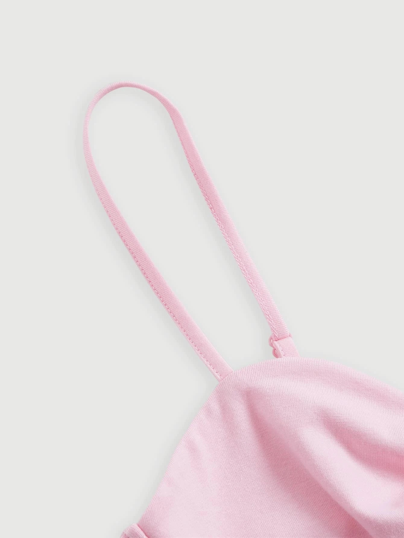 SHEIN MOD Top de tirantes unicolor pecho con fruncido