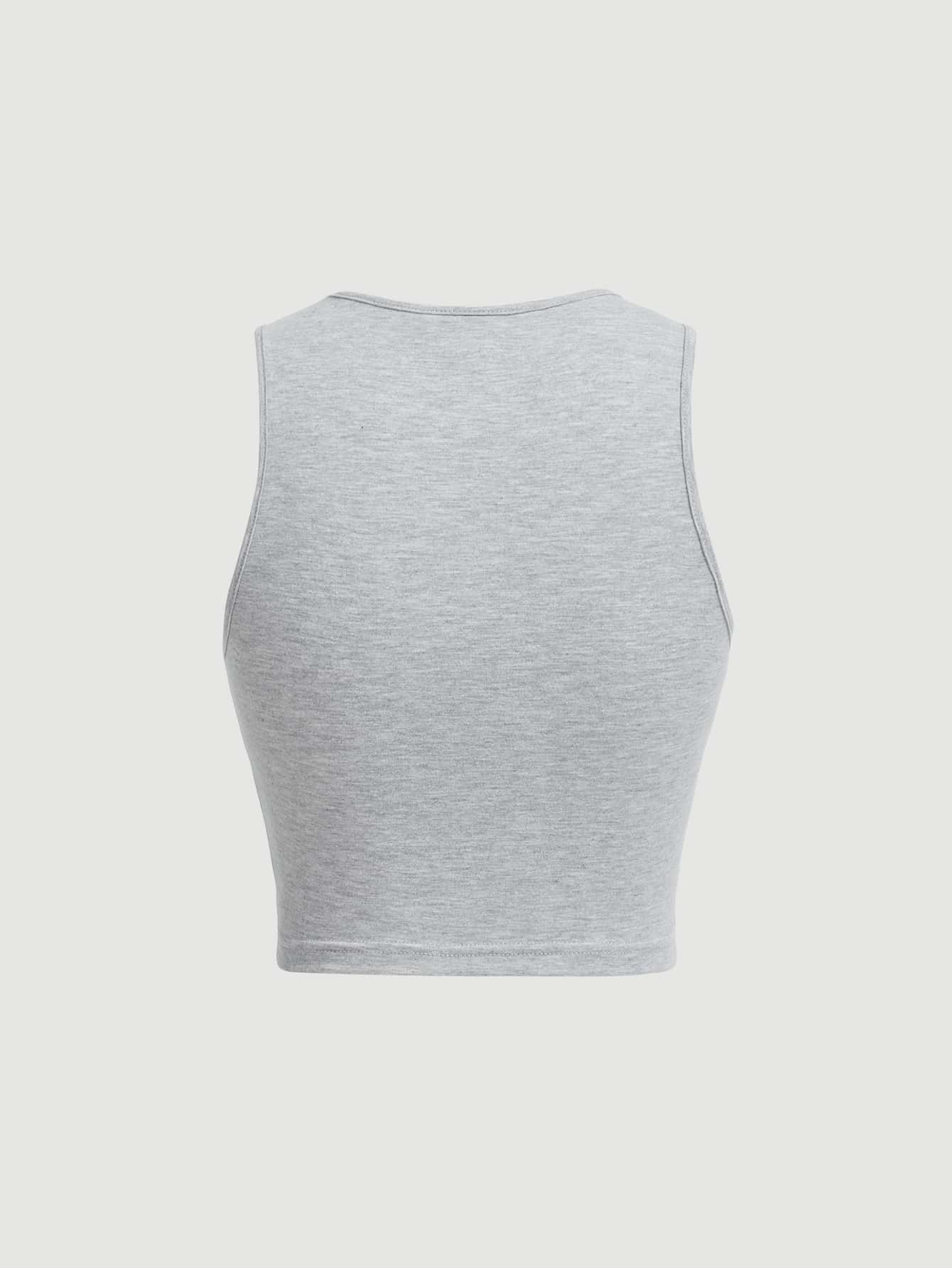 SHEIN MOD Top tank crop con estampado de figura