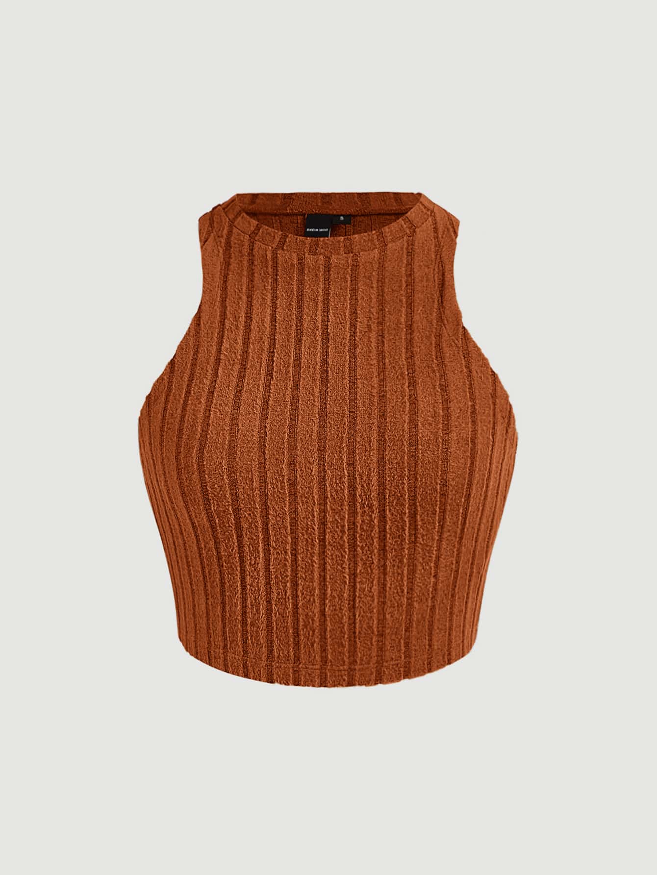 SHEIN MOD Top tank unicolor tejido de canalé
