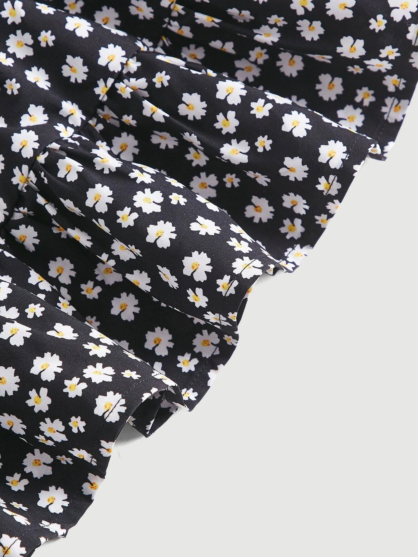 SHEIN MOD Vestido de tirantes con estampado floral de hombros con cordón