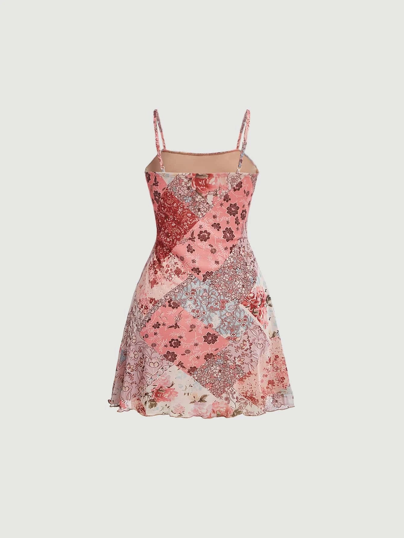 SHEIN MOD Vestido de tirantes floral con estampado de retazo