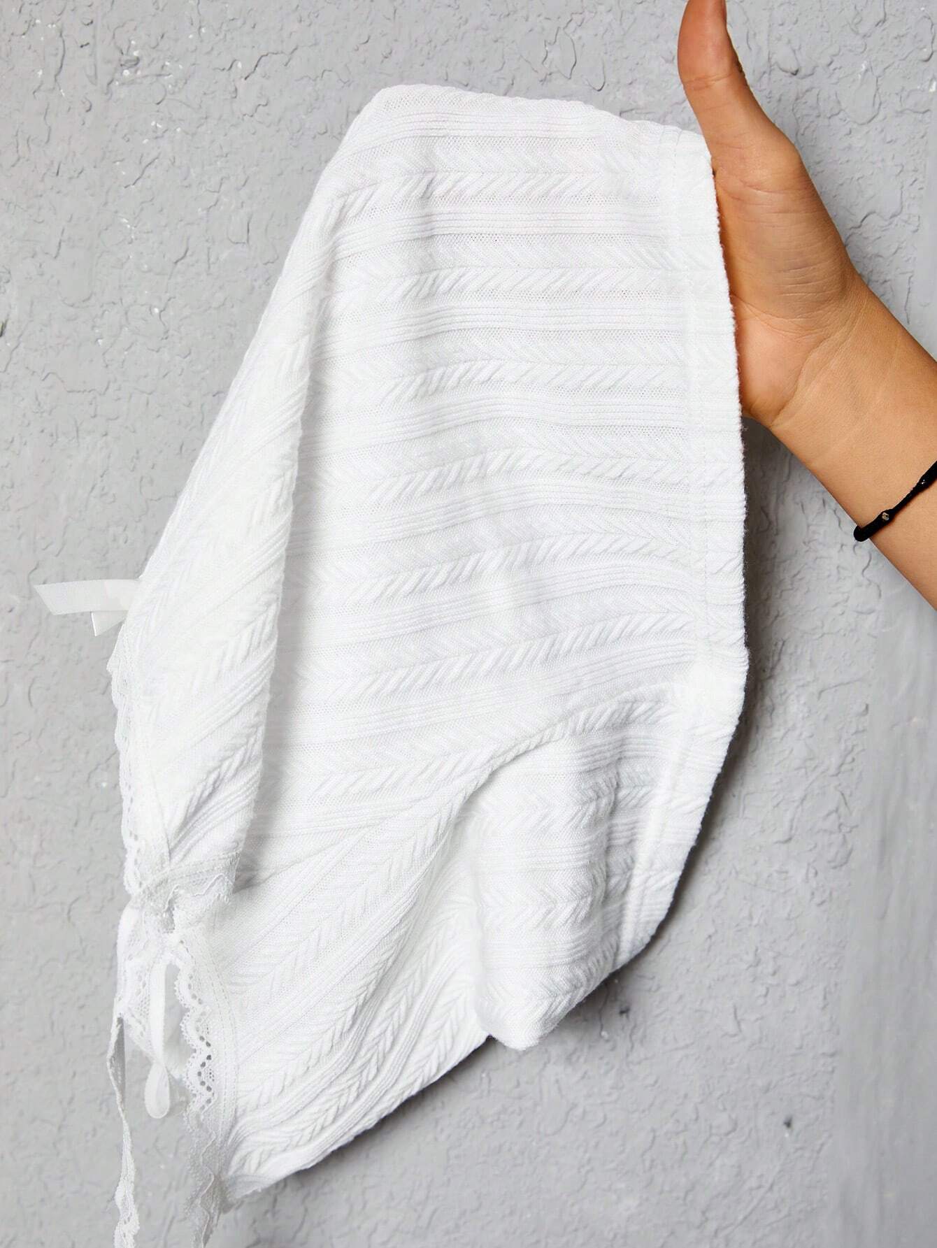 SHEIN PETITE Camisola tejida de mujer con decoración de lazo para verano