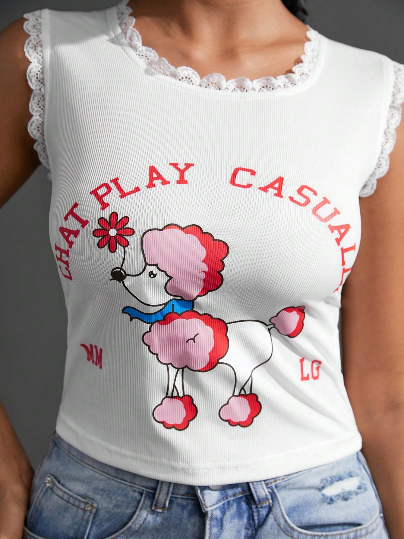 SHEIN Sport Gameset Camiseta sin mangas deportiva simple con impresiones para uso diario de mujeres