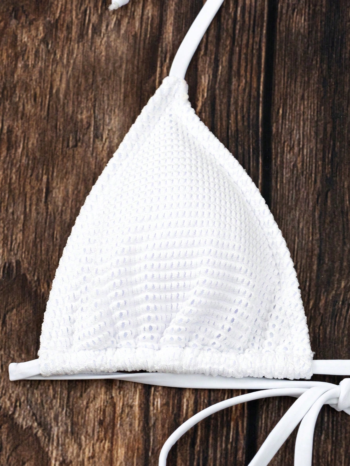 SHEIN Swim Bañador bikini triángulo halter liso