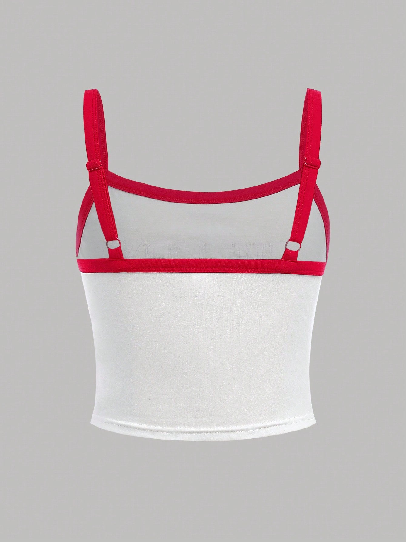 SHEIN Top de camisola con estampado de cerezas dulces y bloques de color para adolescente