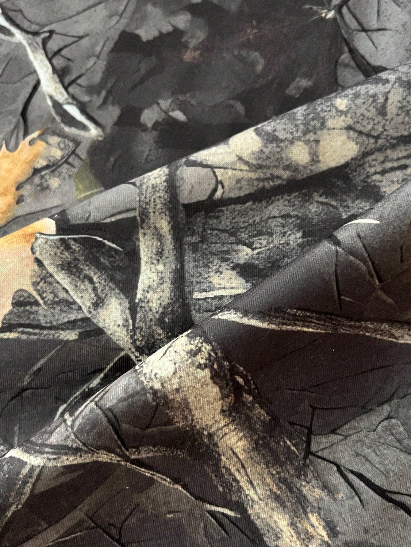 Elamini Camiseta de moda de manga larga con hombros descubiertos y estampado de ramas para mujer